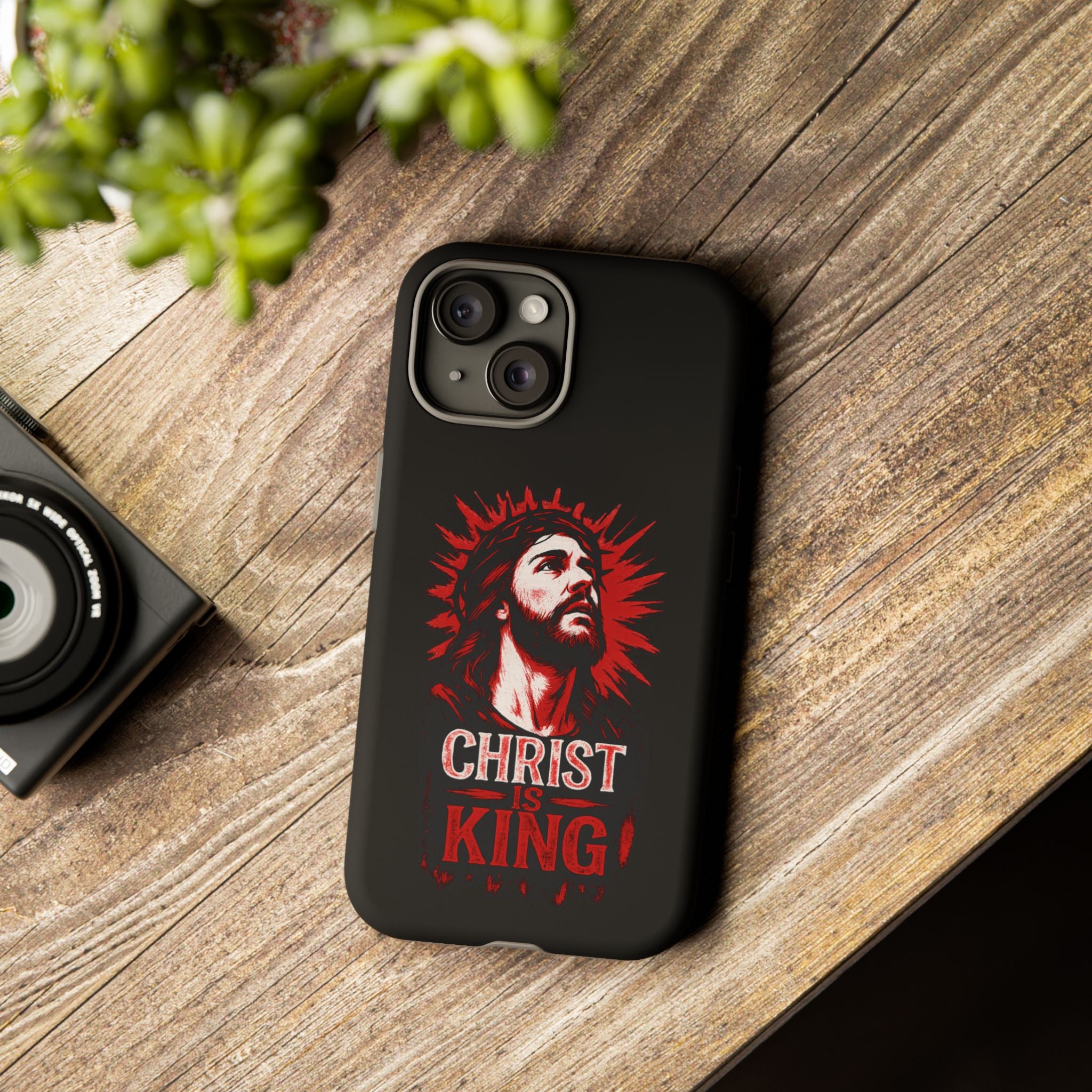 Christ is King Phone Case, Tough Phone Cover for Christian Faith