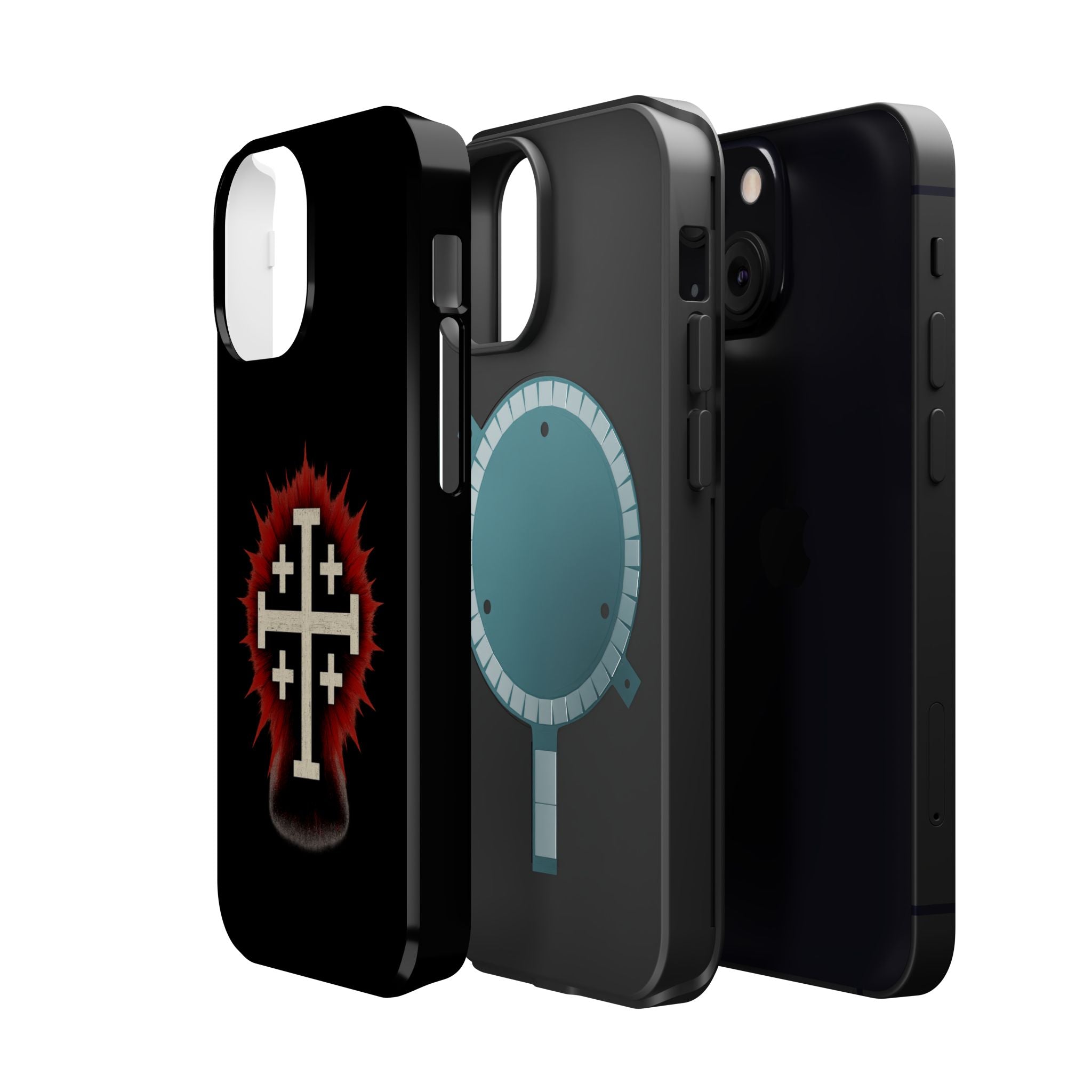 Cross Graphic Impact-Resistant Magnetic Phone Case