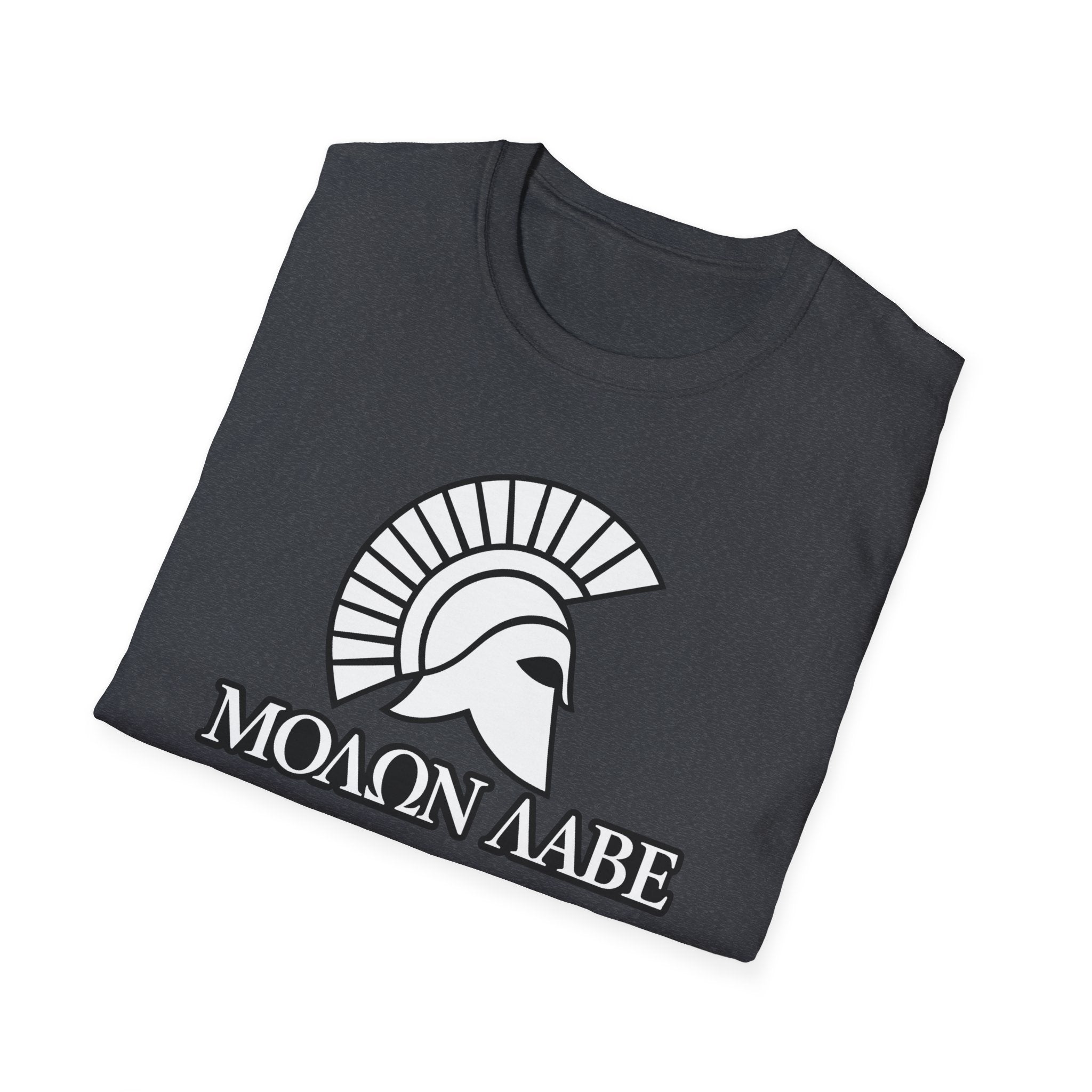Molon Labe "Come and Take It!" in Greek White Design Softstyle Cotton T-Shirt Softstyle Cotton T-Shirt