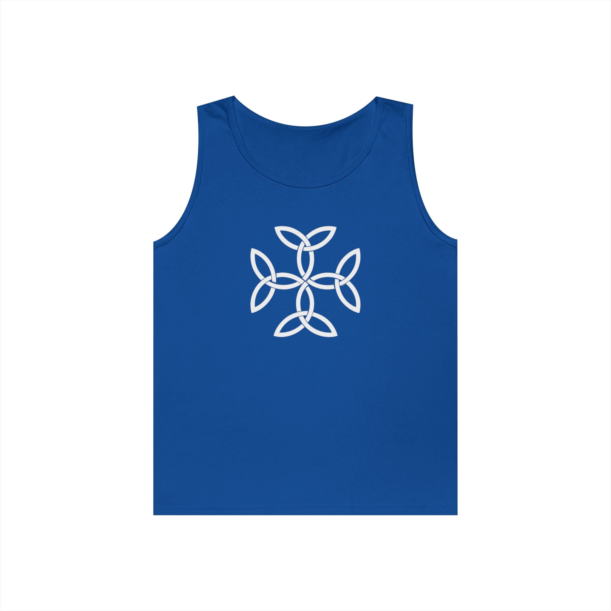 White Frankish Cross Heavy Cotton Tank Top