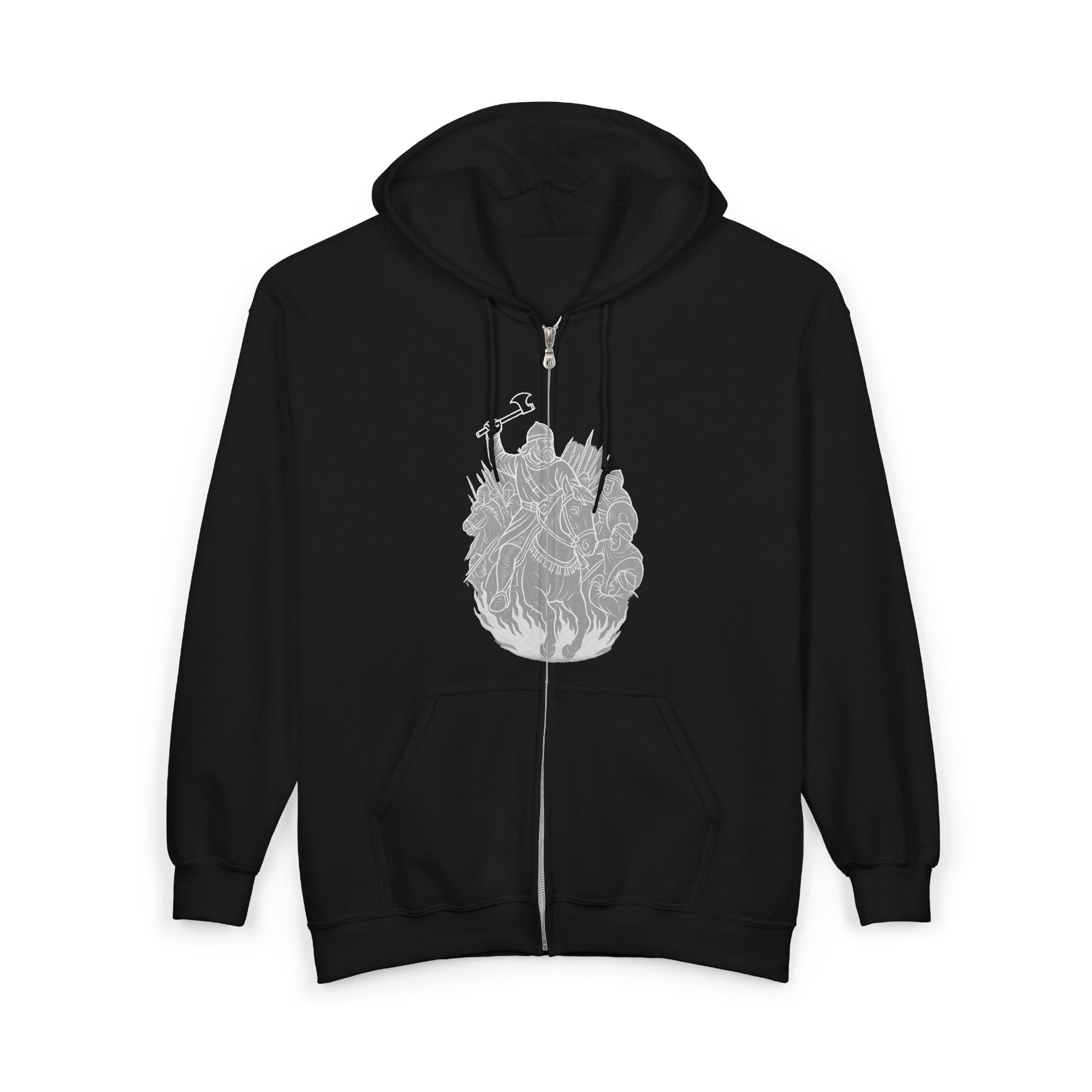 Charles "The Hammer" Martel (Design Only, No Text) Zip Up Hoodie Sweatshirt