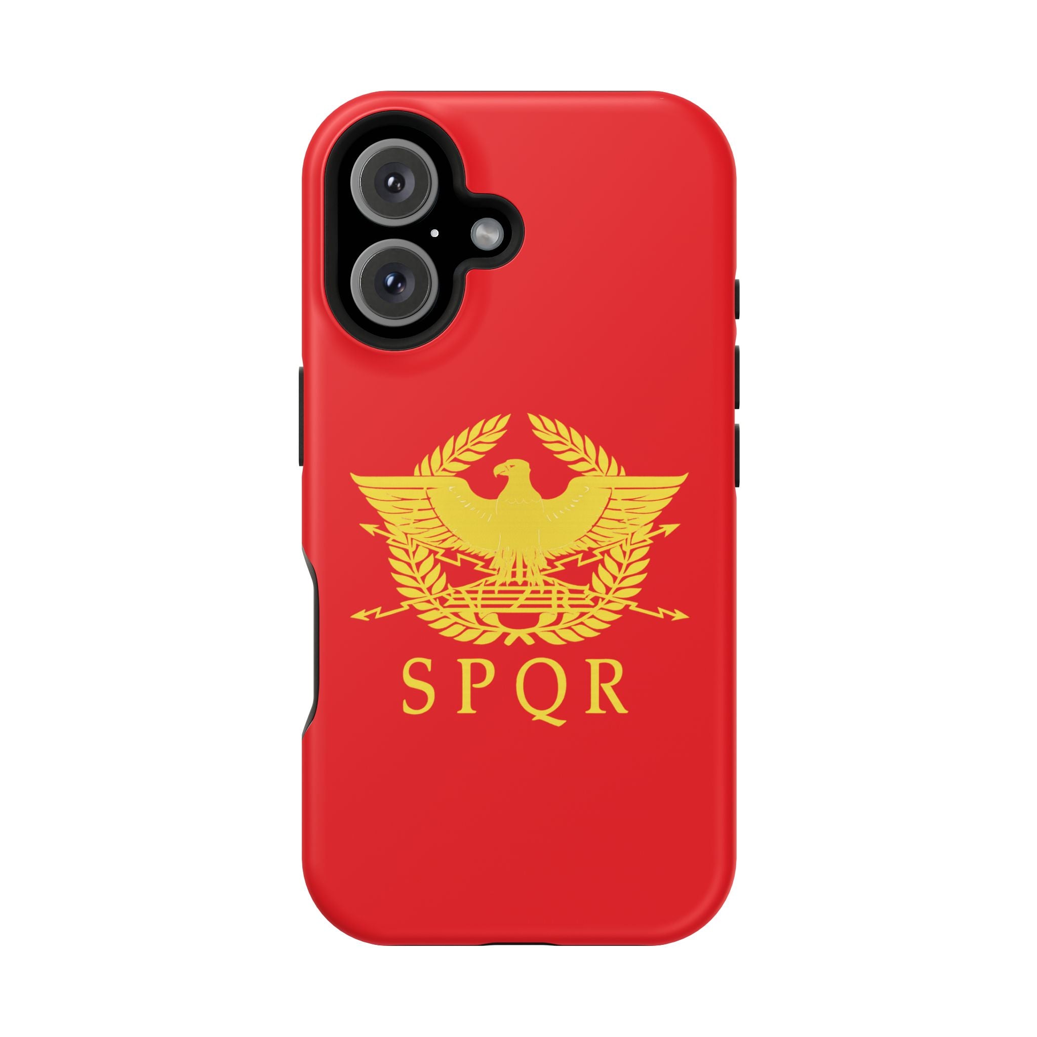 SPQR Gold Roman Eagle Symbol Red Magnetic Impact-Resistant Cases
