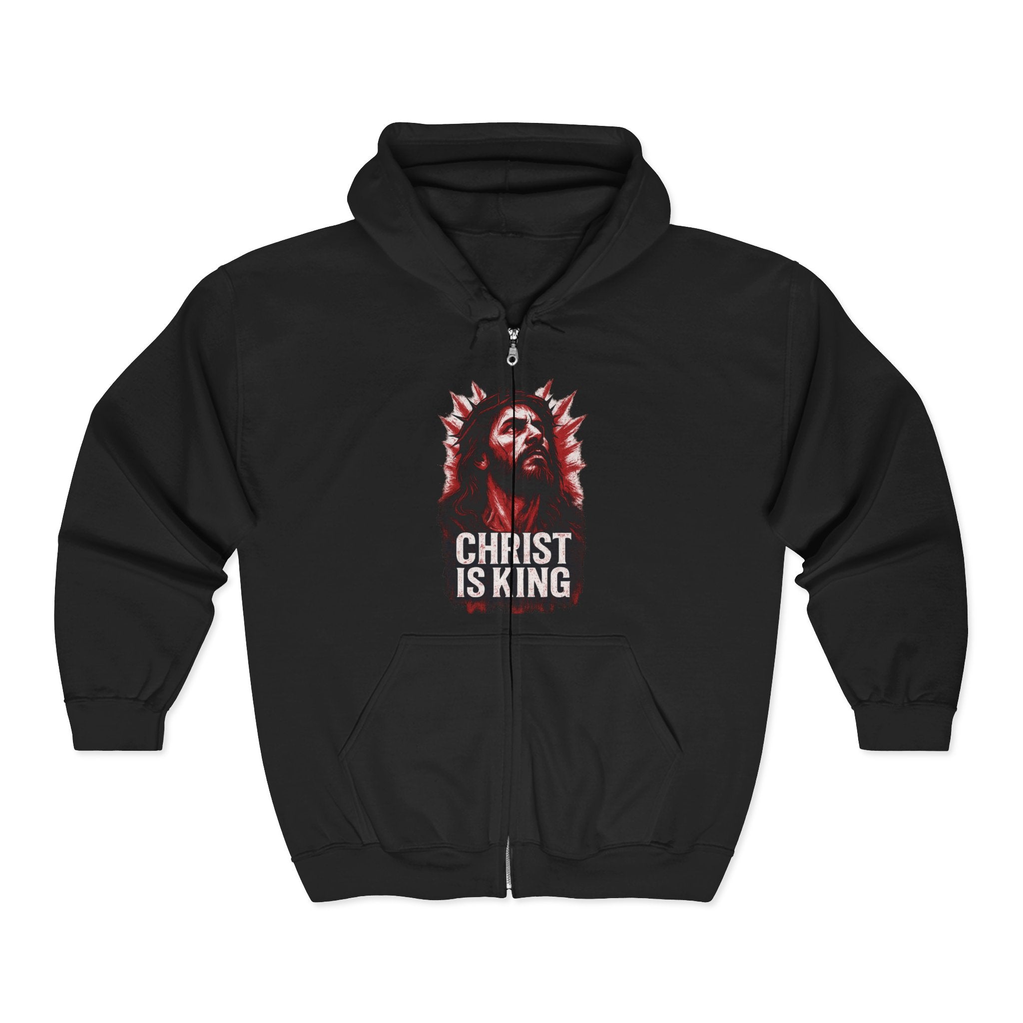 Christ is King Full Zip Hoodie, Christ is King Graphic Sweatshirt