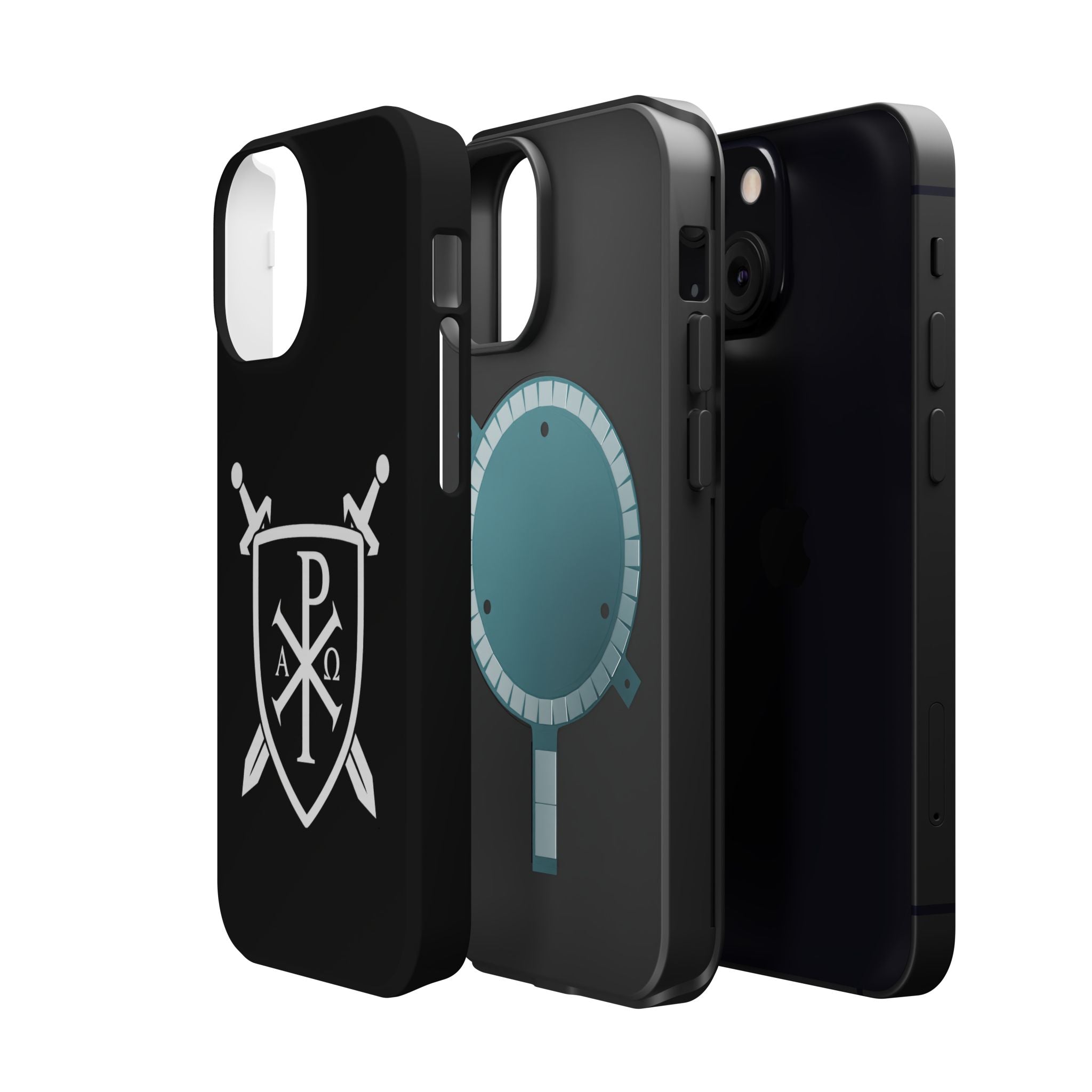 Swords and Shield Pi Chi Rho Graphic Design Magnetic Impact-Resistant Cases