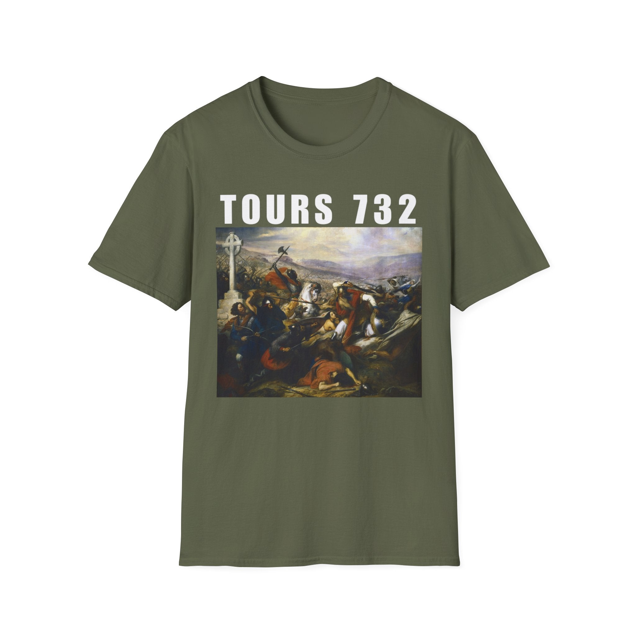 Battle of Tours 732 T-Shirt, Battle of Tours Charles De Steuben Painting Shirt, Crusader Art Shirt