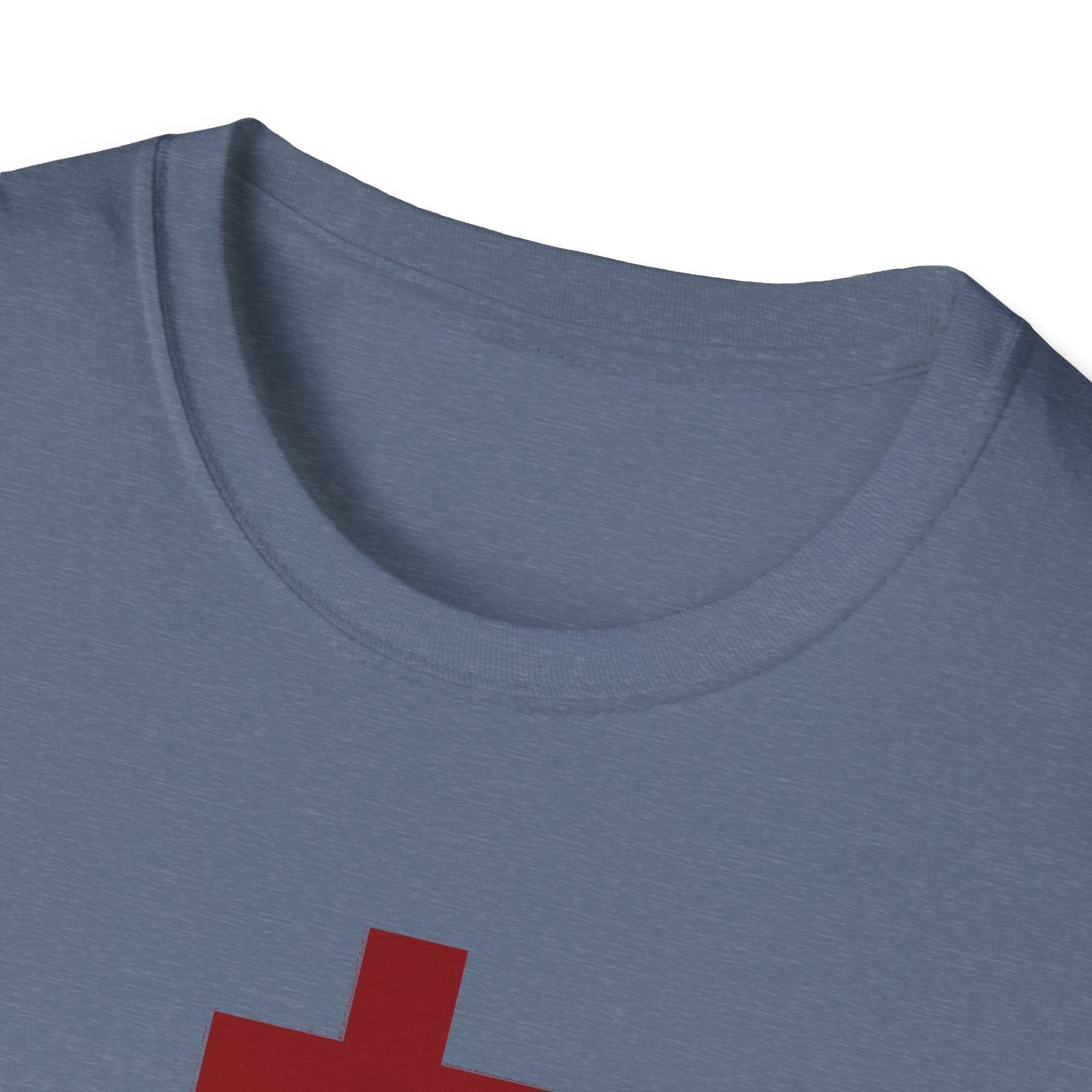 Crucifix Red Unisex Cotton Softstyle T-Shirt