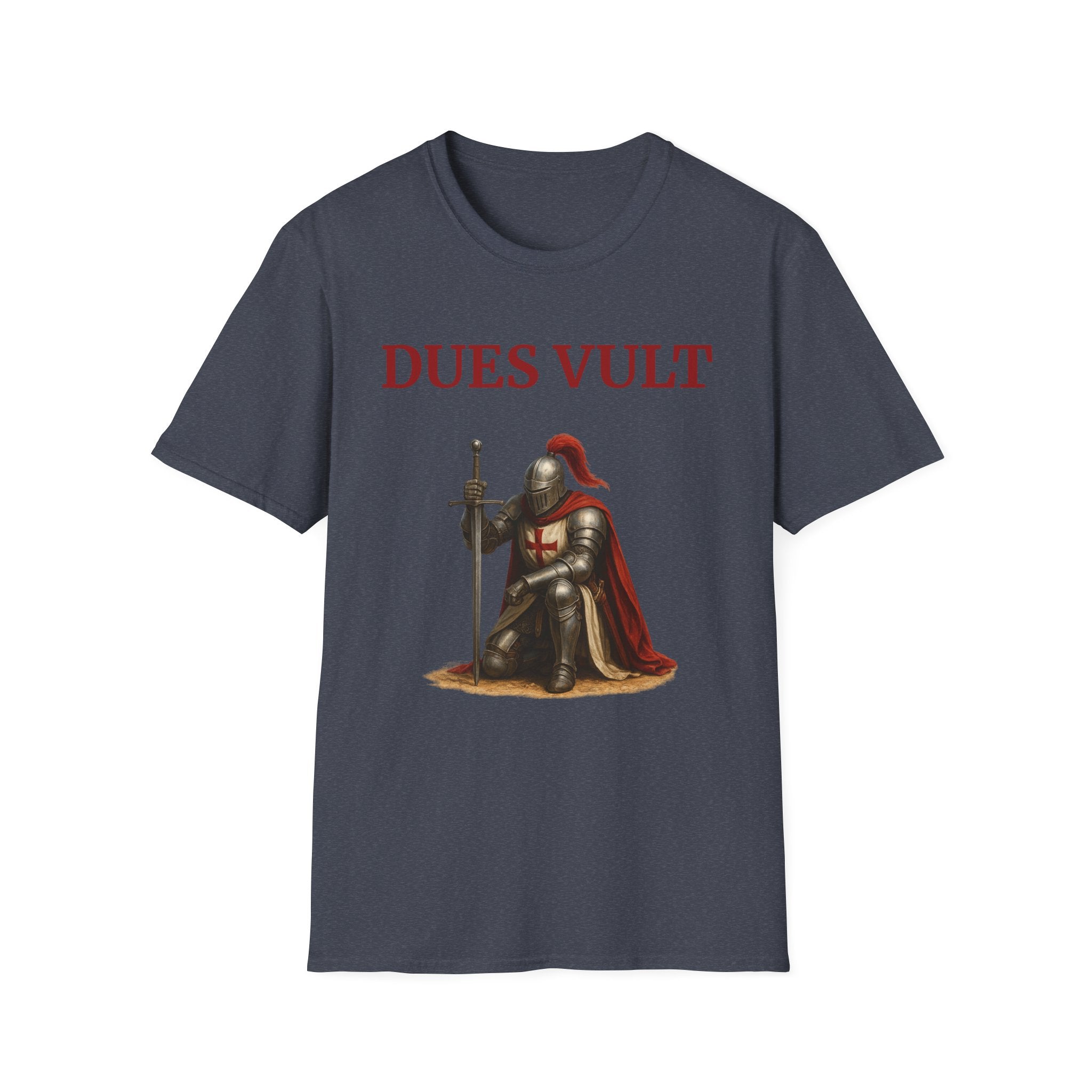 Inspirational Dues Vult Crusader T-Shirt for Knights
