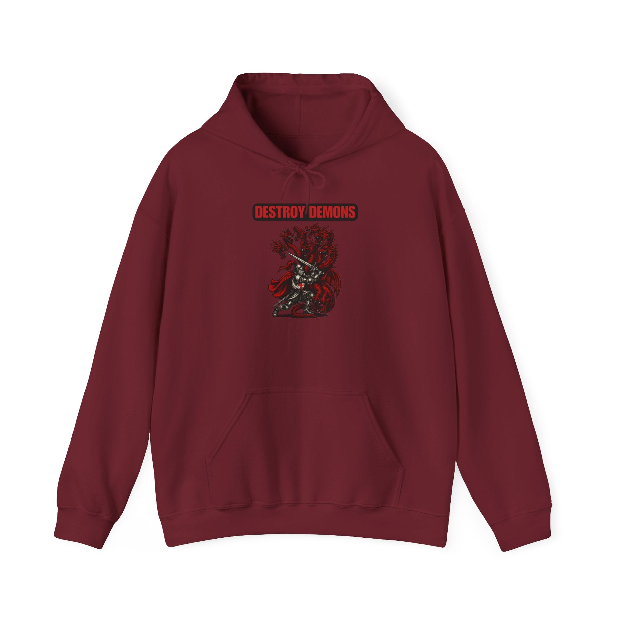 Destroy Demons Crusader Vs Great Red Dragon Hoodie Sweatshirt