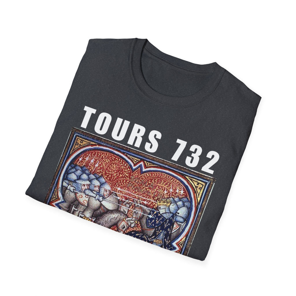 Battle of Tours 732 Graphic Unisex T-Shirt, Medieval Painting Tee