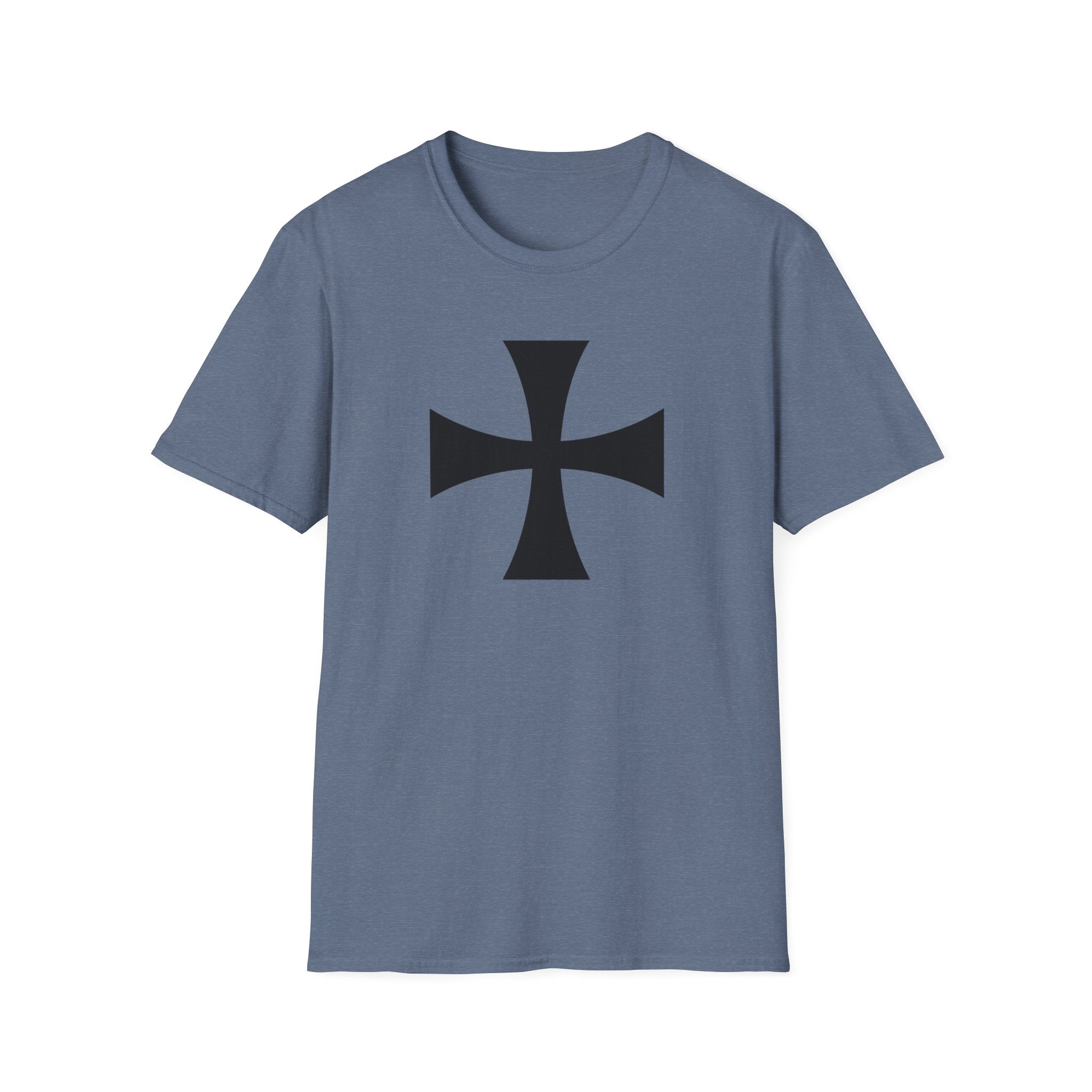 Teutonic Cross Black Design Softstyle Cotton T-Shirt