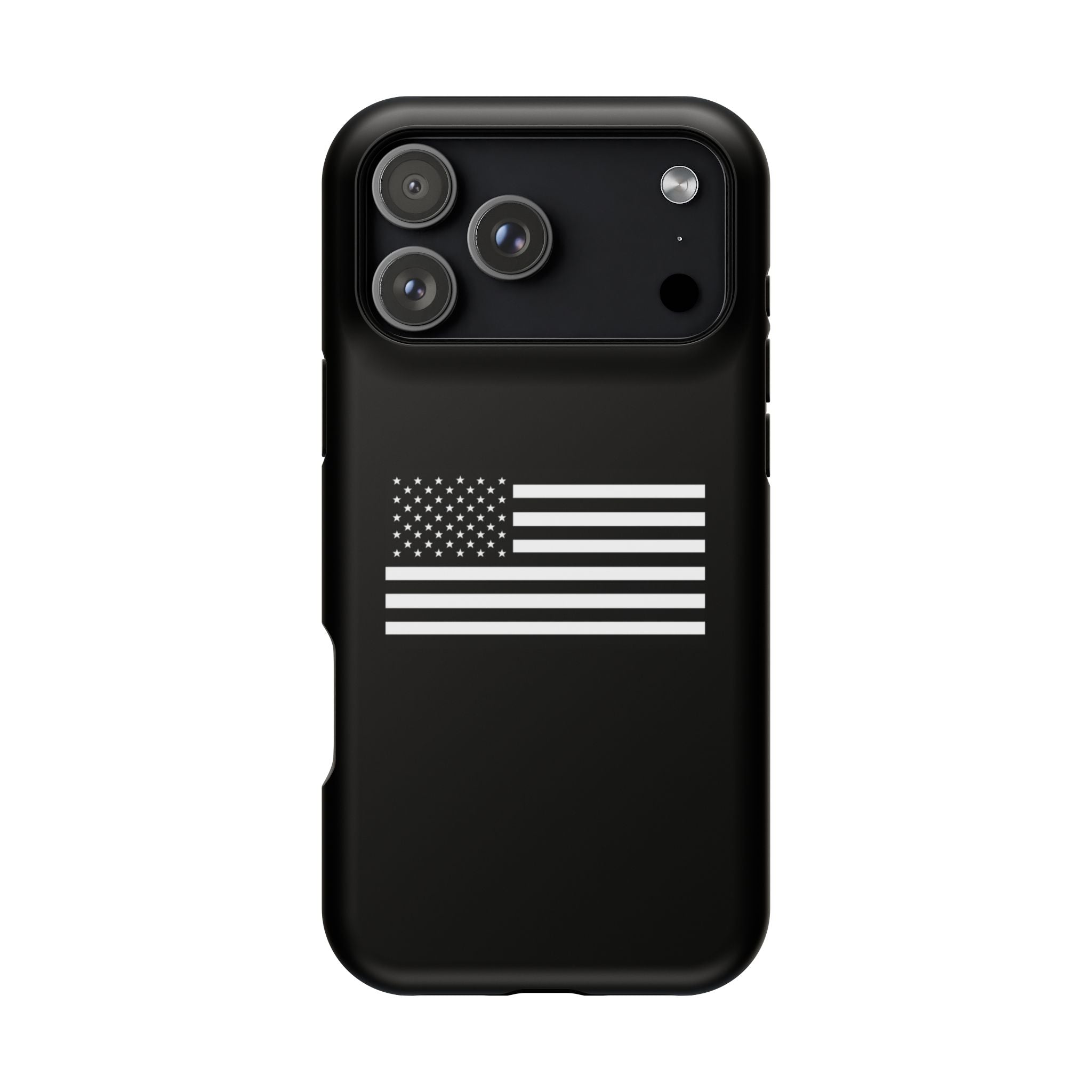 Black and White American Flag Magnetic Impact-Resistant Cases