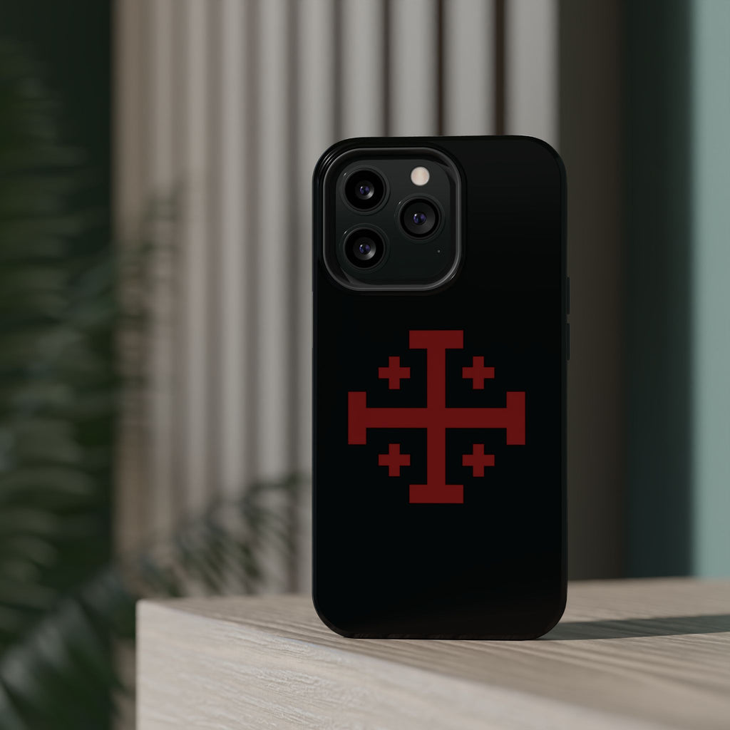 Cross Of Jerusalem Red Design Magnetic Impact-Resistant Cases