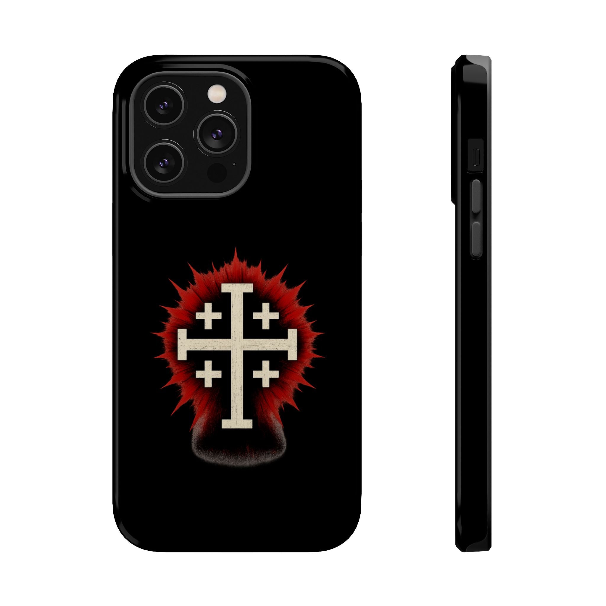 Cross Graphic Impact-Resistant Magnetic Phone Case