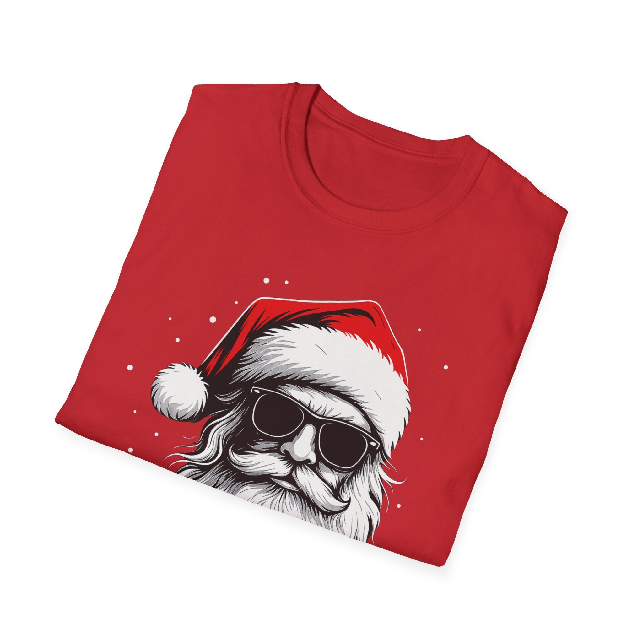 Santa with Sunglasses T-Shirt | Funny Christmas Tee | Cool Holiday Shirt