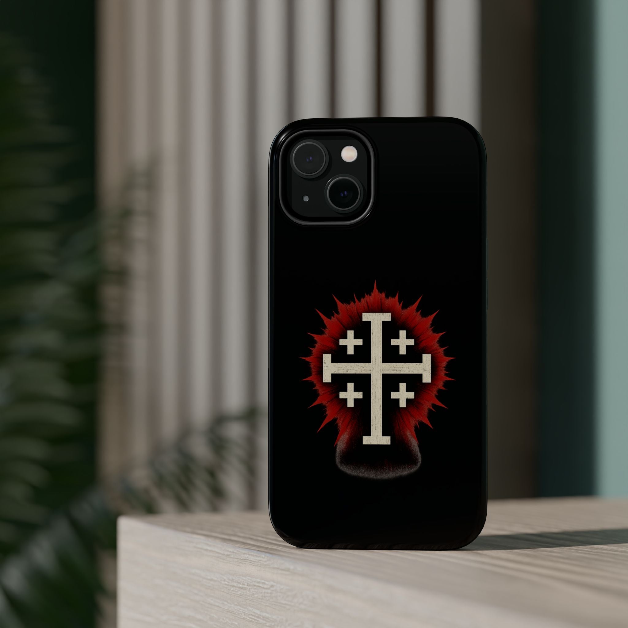 Cross Graphic Impact-Resistant Magnetic Phone Case