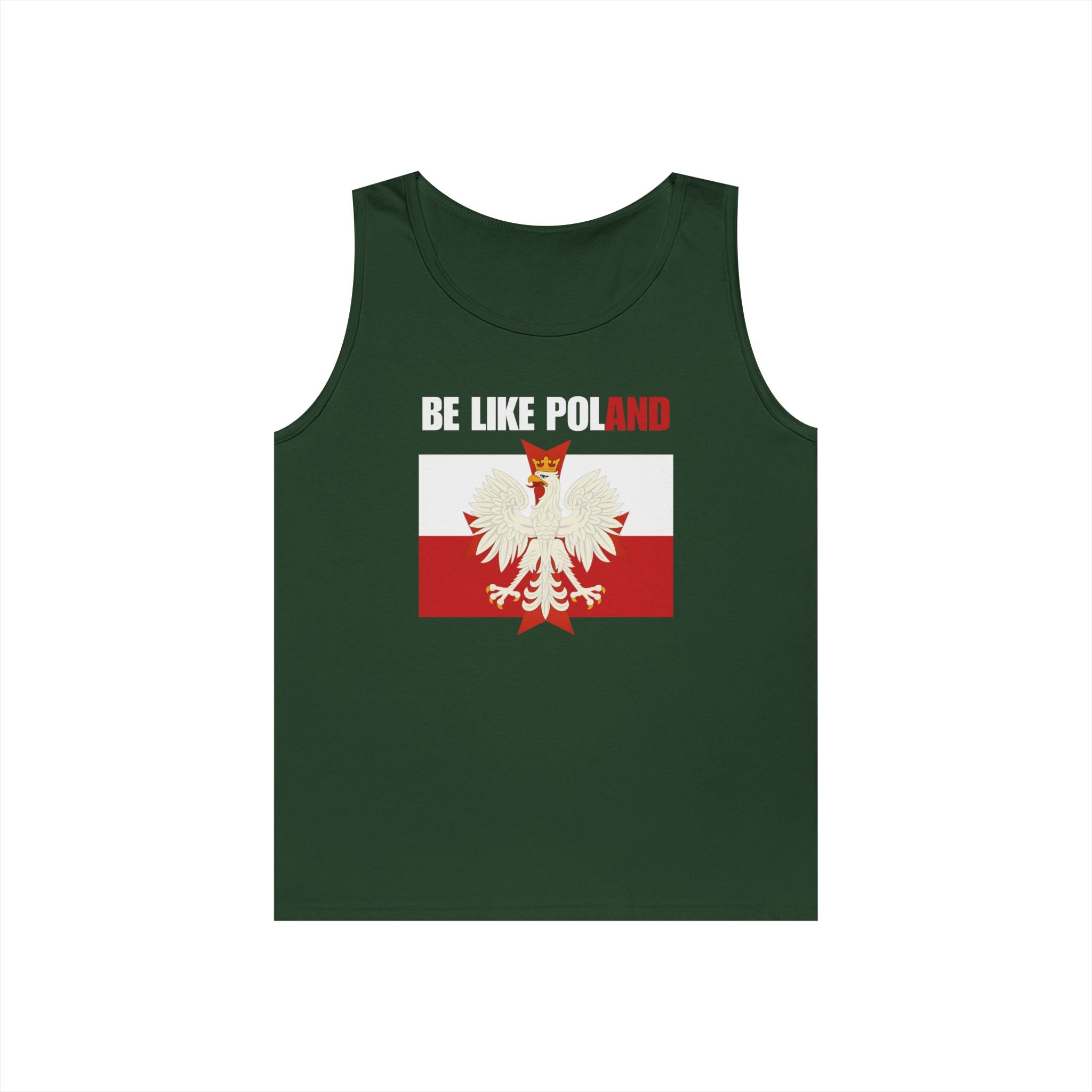 Be Like Poland Polish Eagle and Cross Heavy Cotton Tank Top