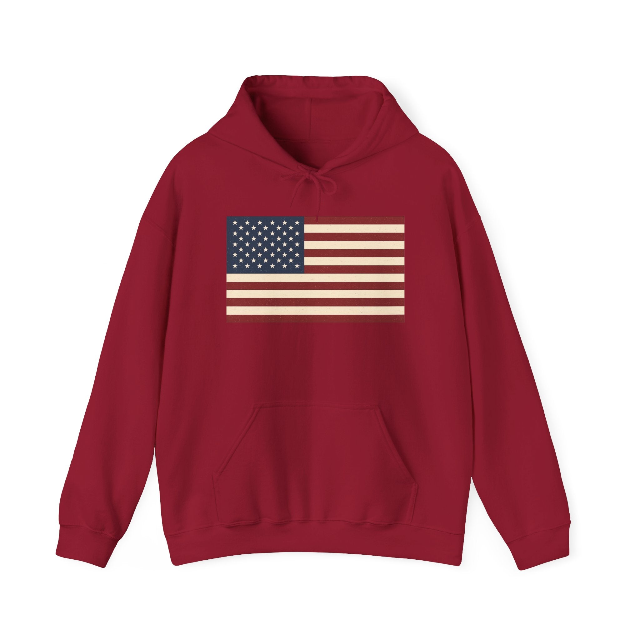 American Flag Pull Over Hoodie Sweatshirt