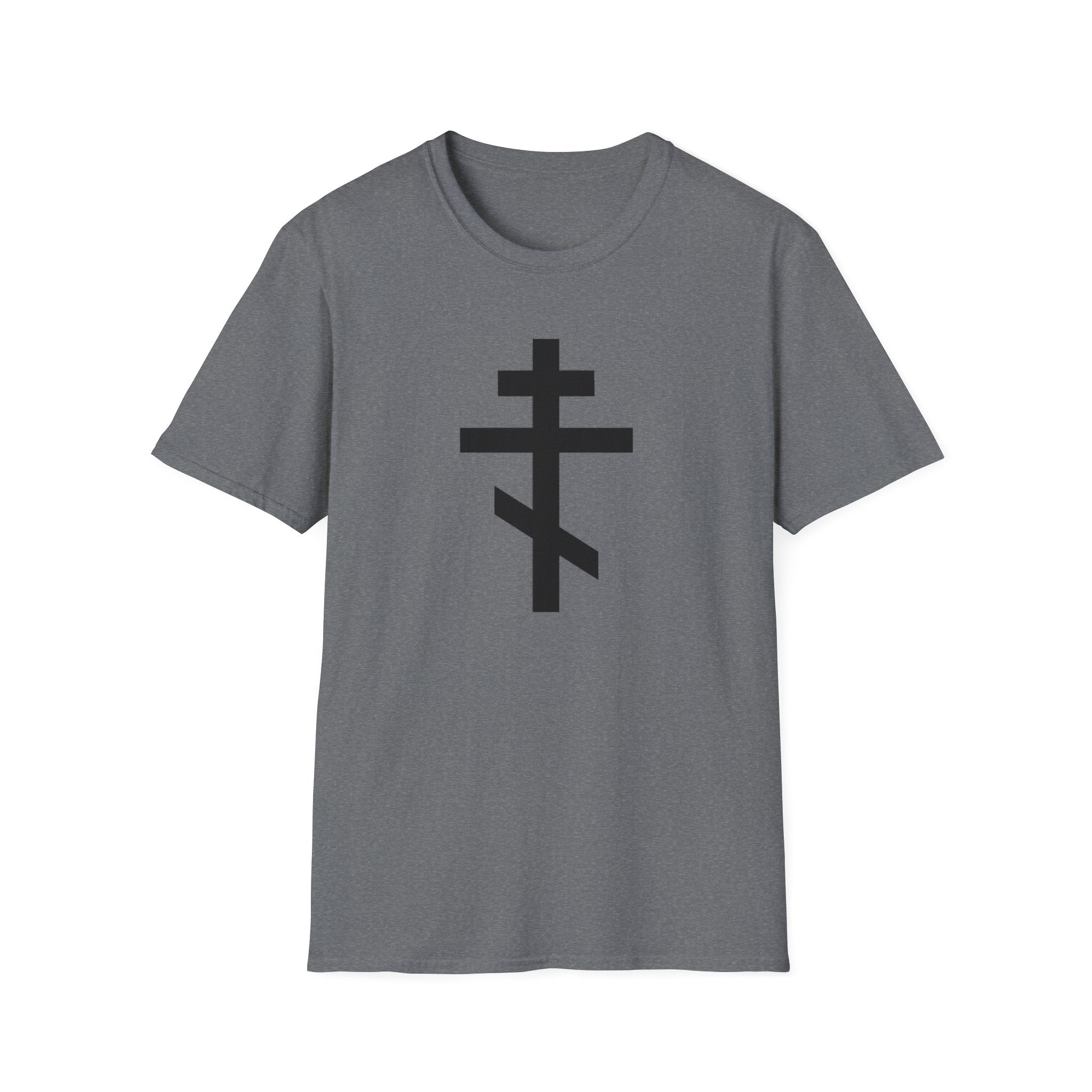 Crucifix Black Unisex Cotton Softstyle T-Shirt