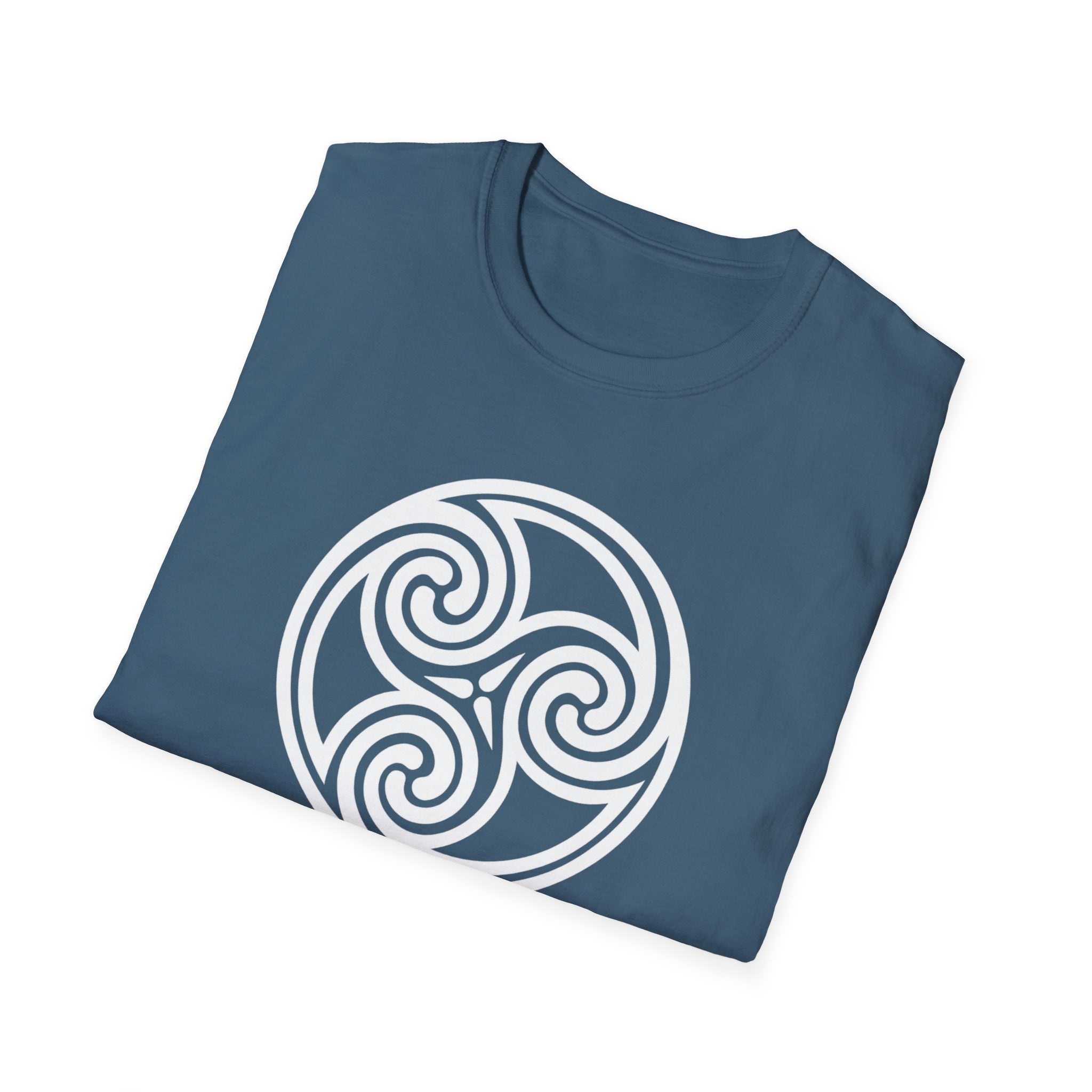 Triskele Trinity Symbol White Design Softstyle T-Shirt