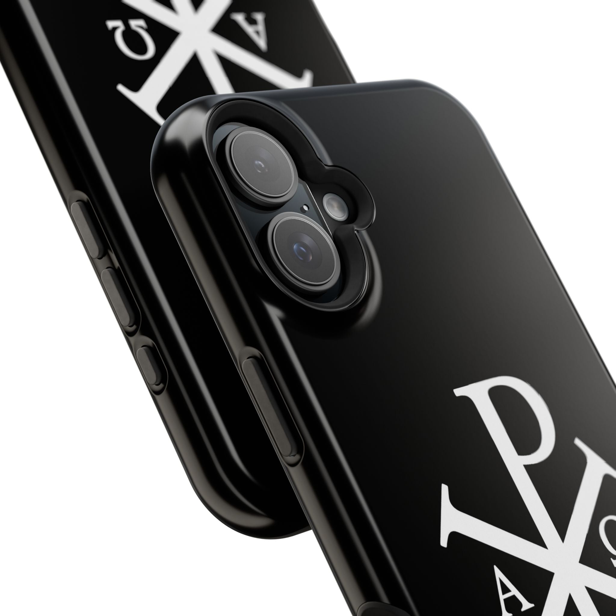 Pi Chi Rho White Design Magnetic Impact-Resistant Cases