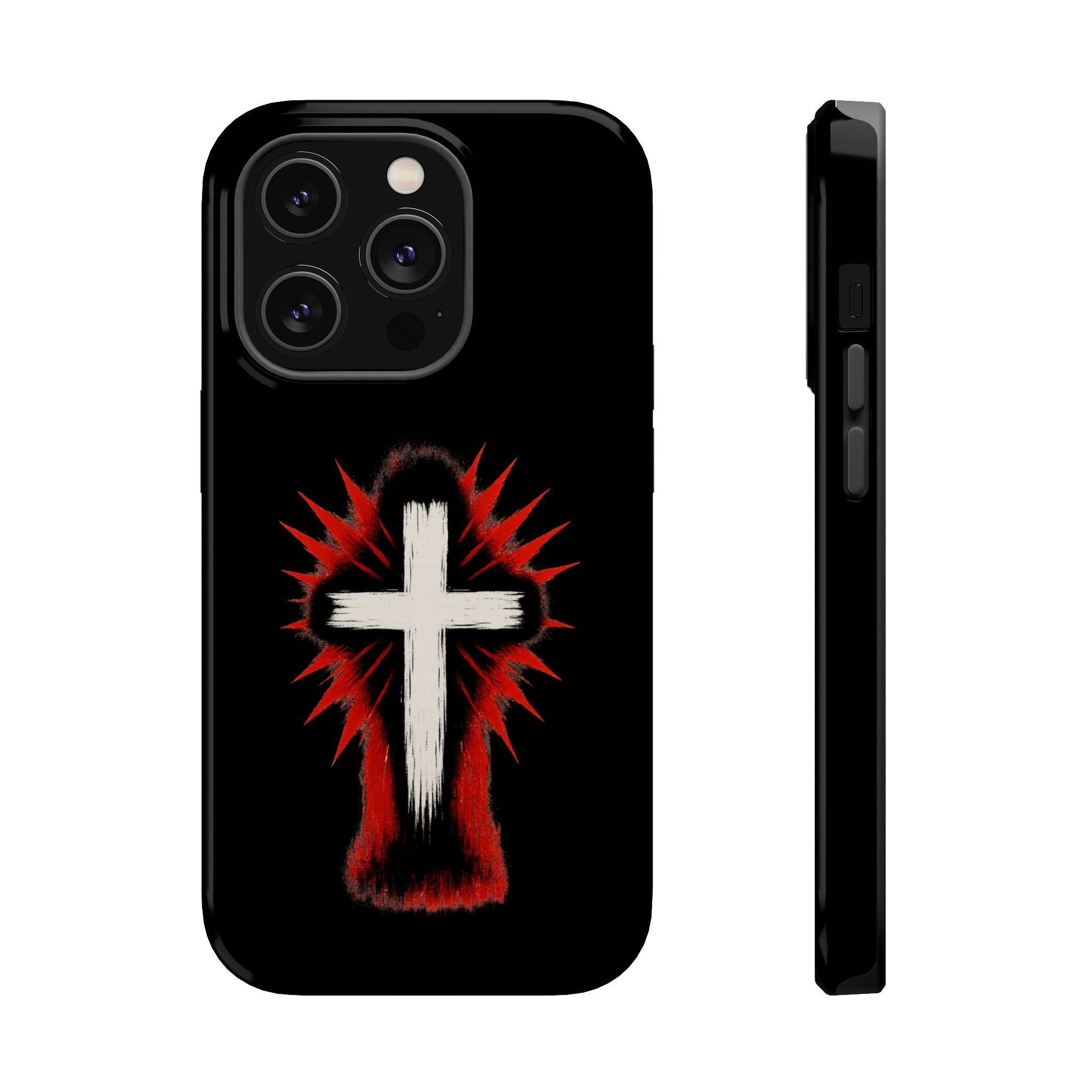 Crucifix Magnetic Impact Resistant Phone Case