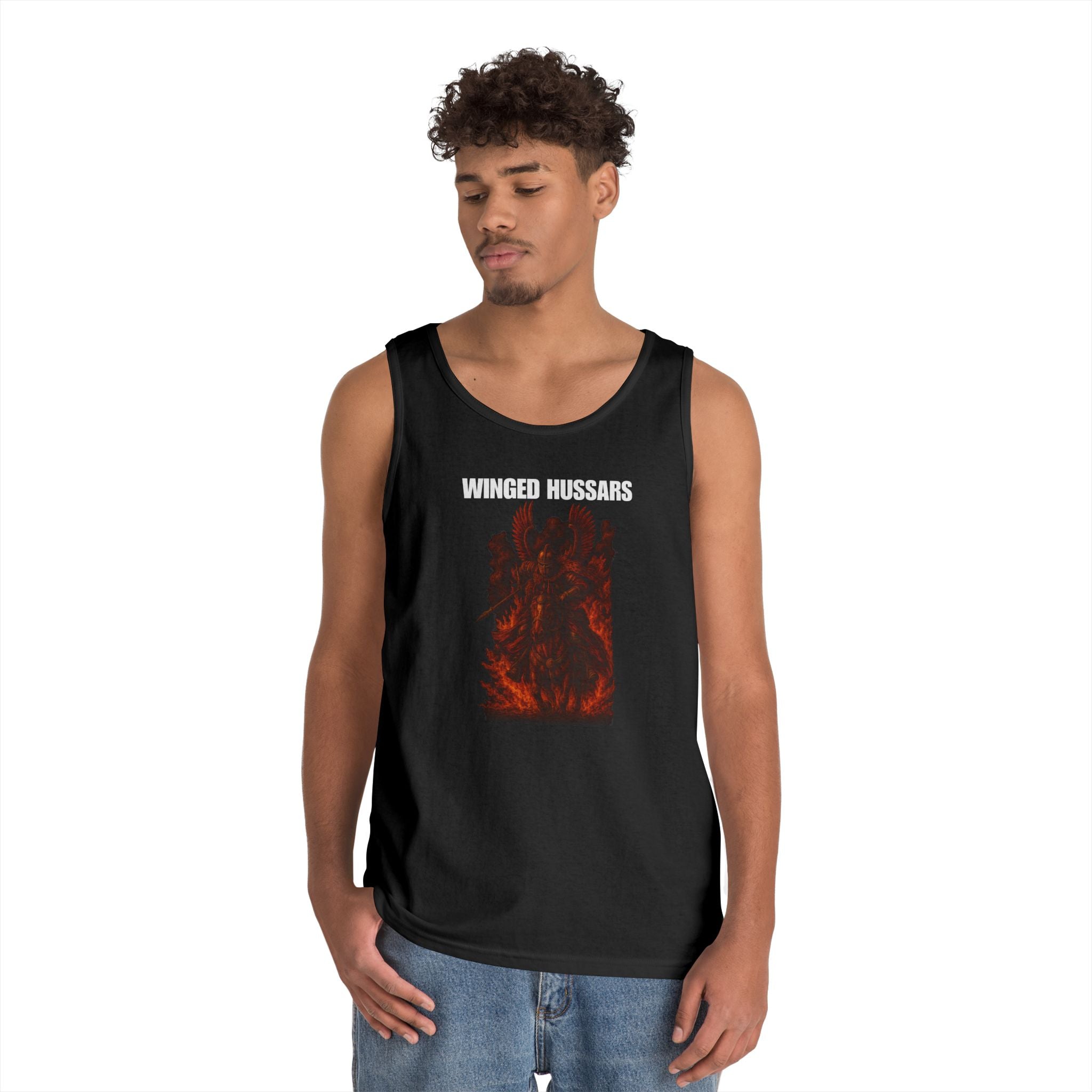 Winged Hussars Fiery Heavy Cotton Tank Top