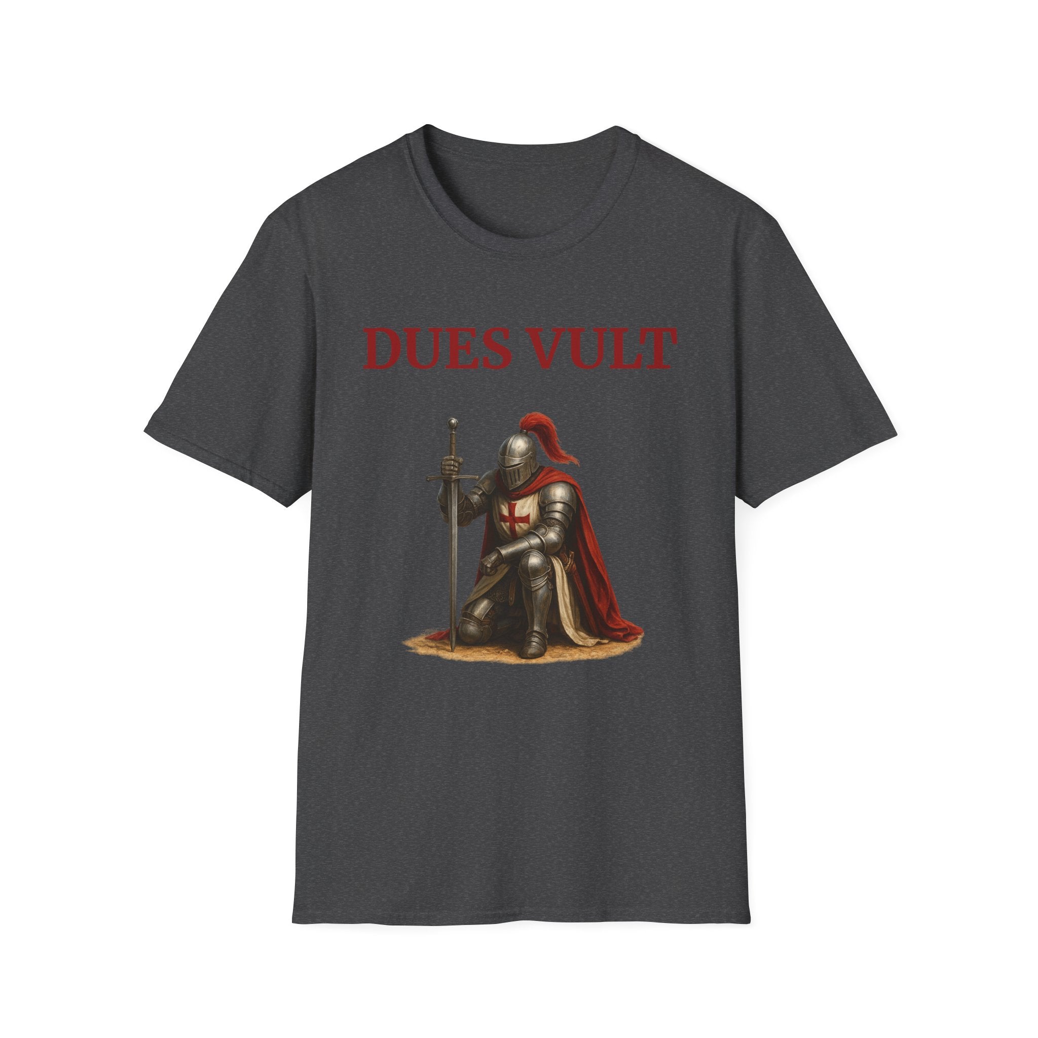 Inspirational Dues Vult Crusader T-Shirt for Knights