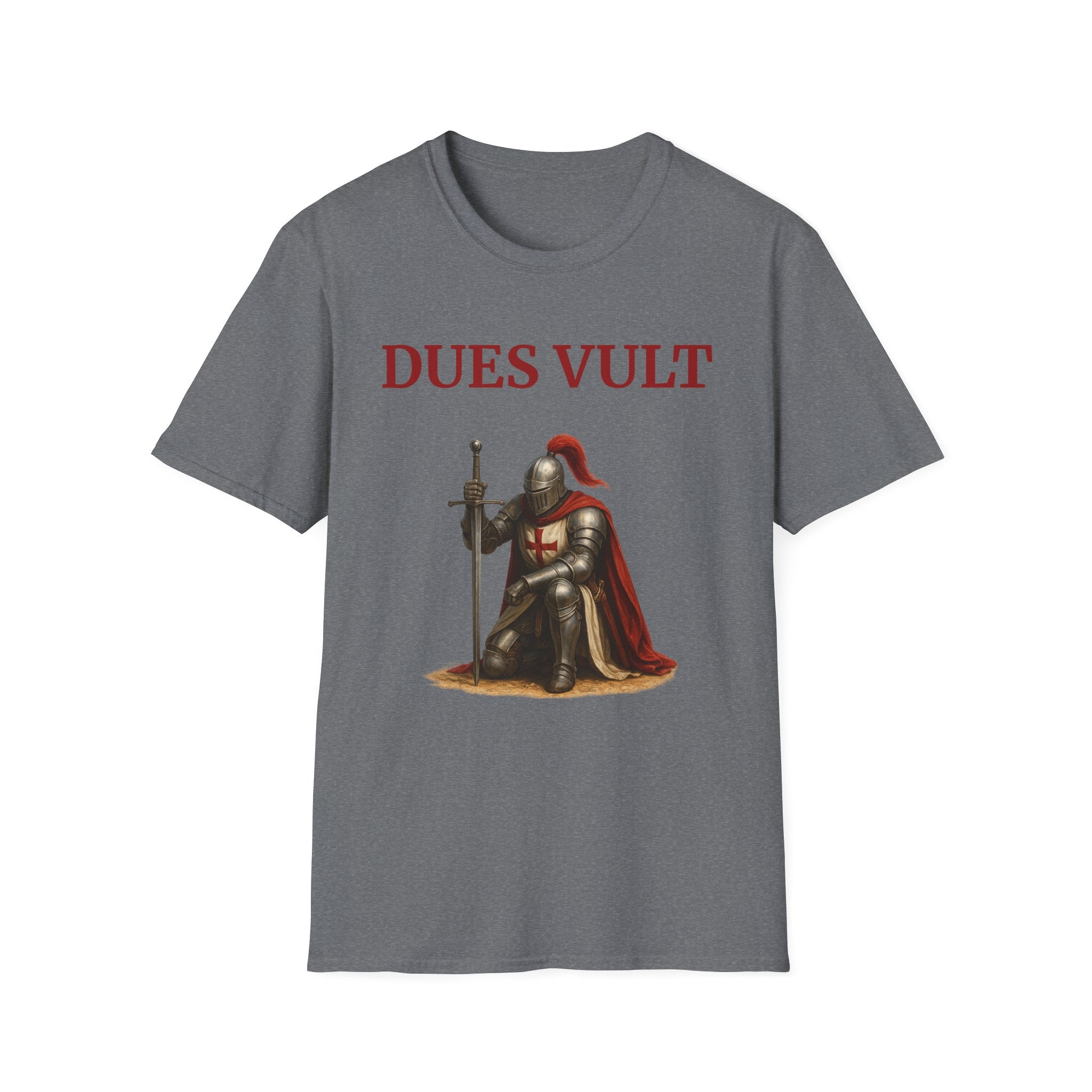 Inspirational Dues Vult Crusader T-Shirt for Knights