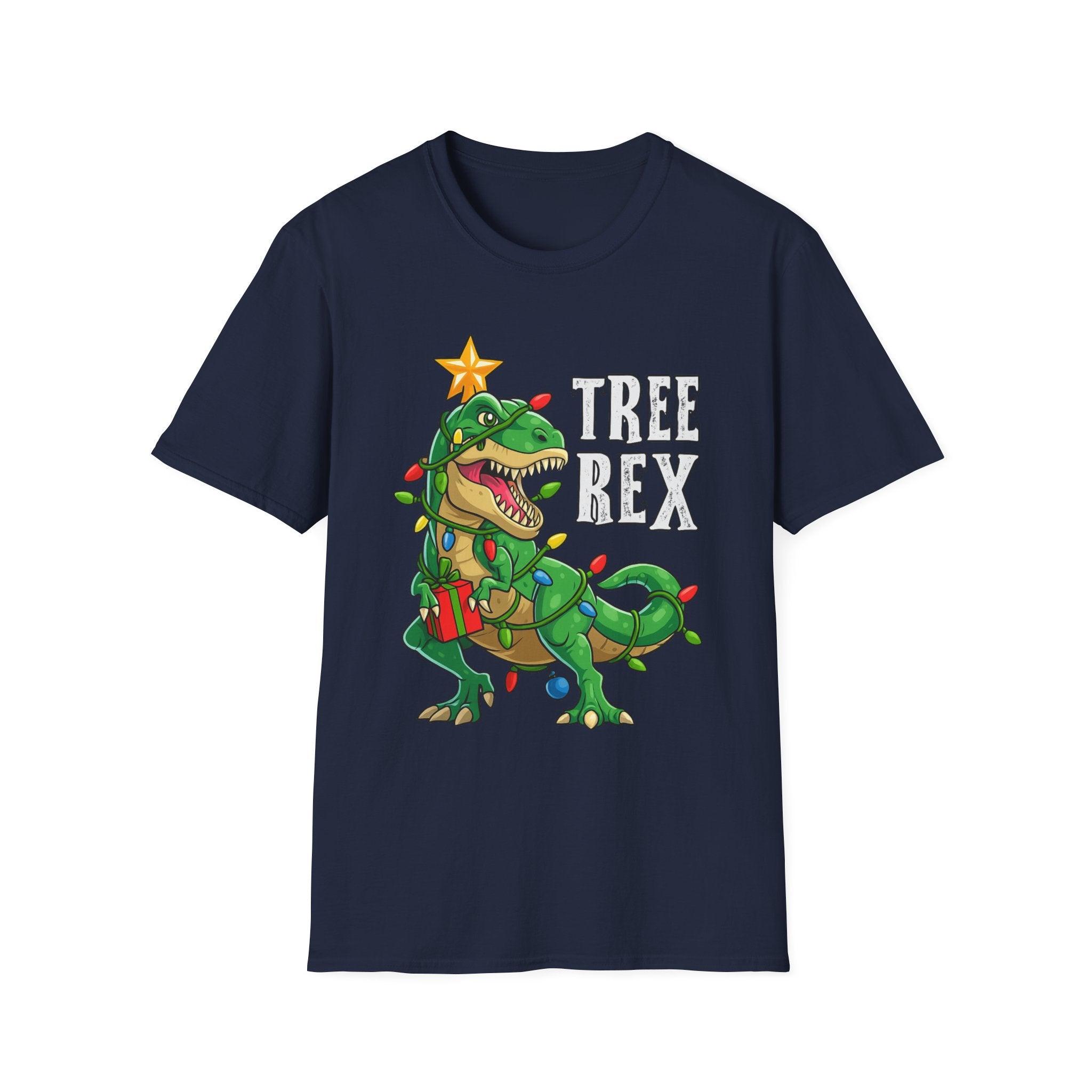 Christmas Tree Rex T-Shirt | Funny Dinosaur Holiday Tee | Festive Graphic Shirt