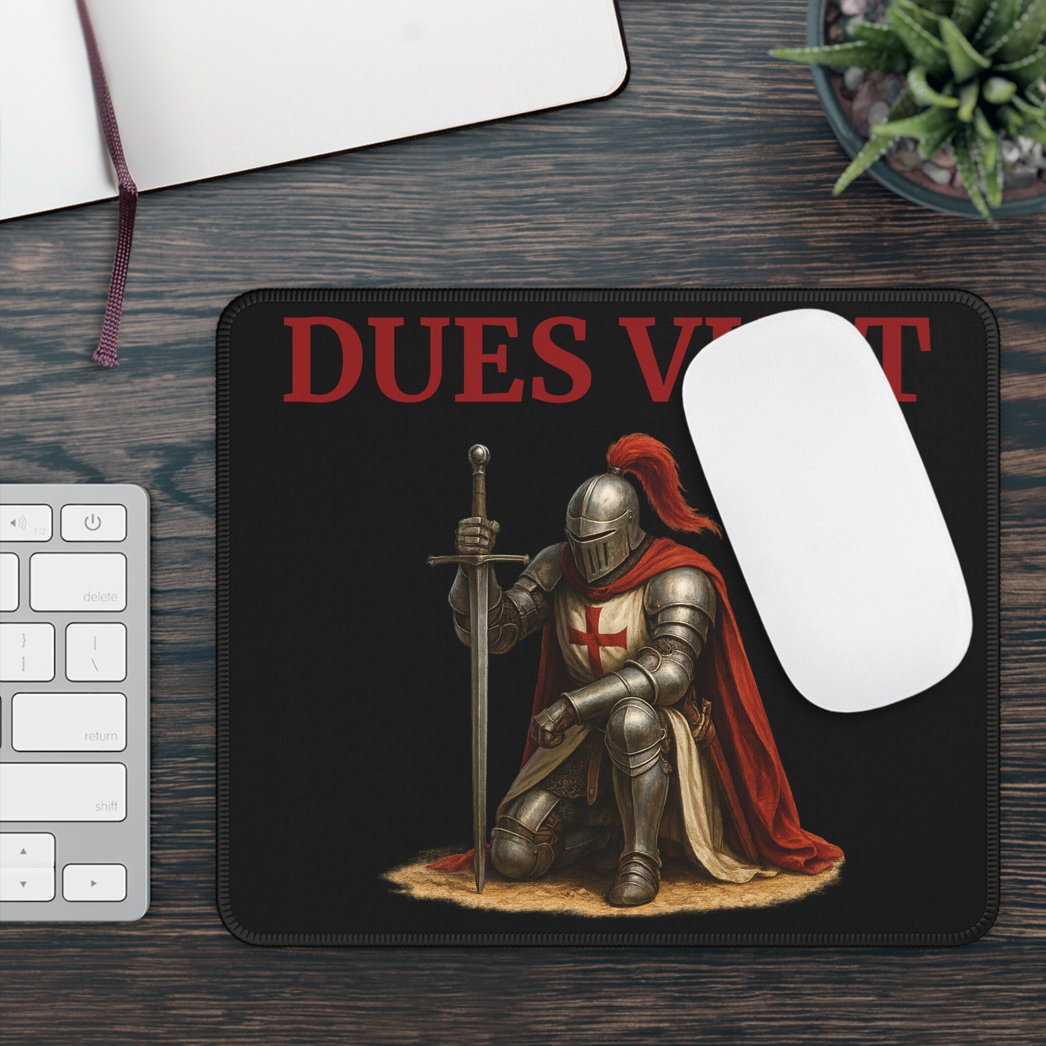 Crusader Knight Dues Vult Gaming Mouse Pad