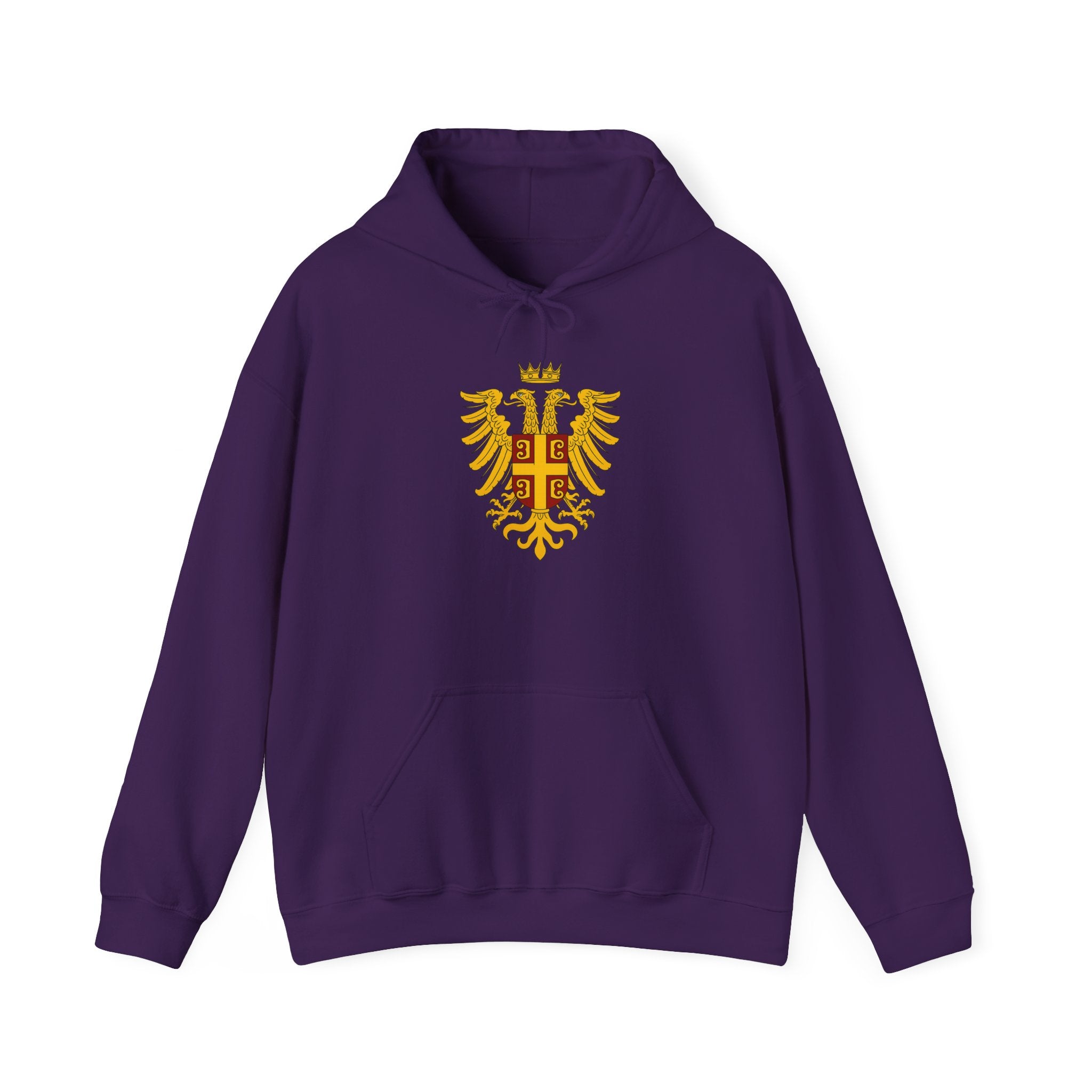 Byzantine Eagle Crest Graphic Pull Over Hoodie Sweatshirt