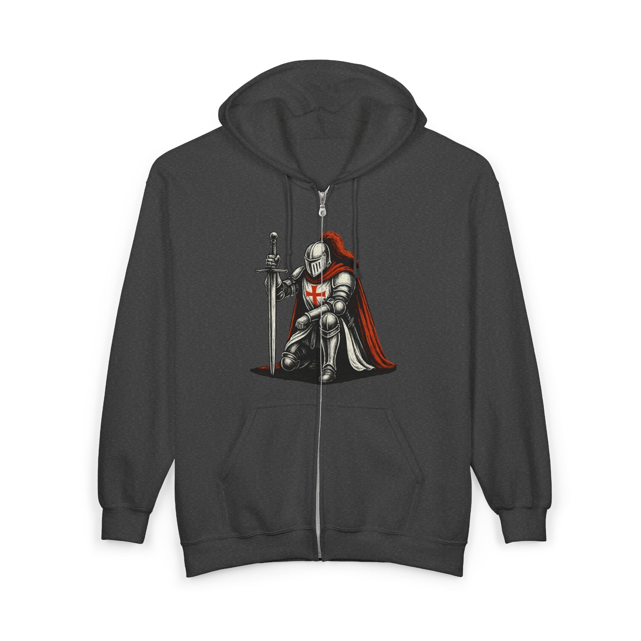 Crusader Knight Zip Up Hoodie