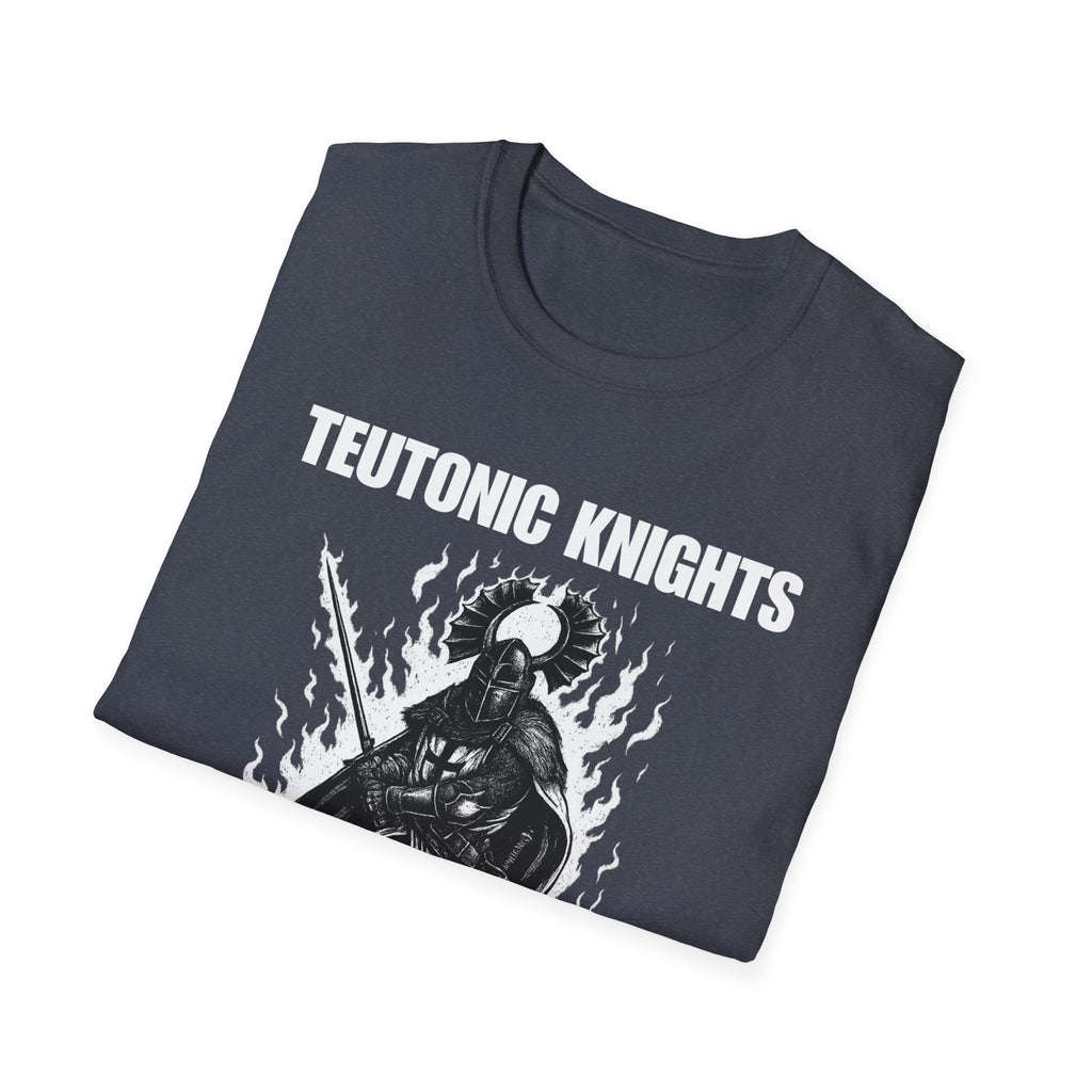 Teutonic Knight With Aura and "Teutonic Knights" Text Soft Style Cotton Shirt T-Shirt