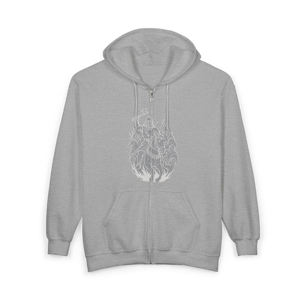 Charles "The Hammer" Martel (Design Only, No Text) Zip Up Hoodie Sweatshirt