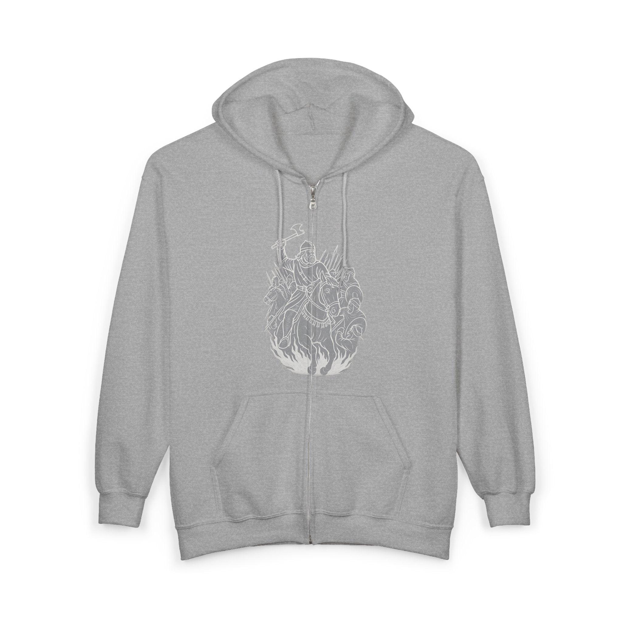 Charles "The Hammer" Martel (Design Only, No Text) Zip Up Hoodie Sweatshirt