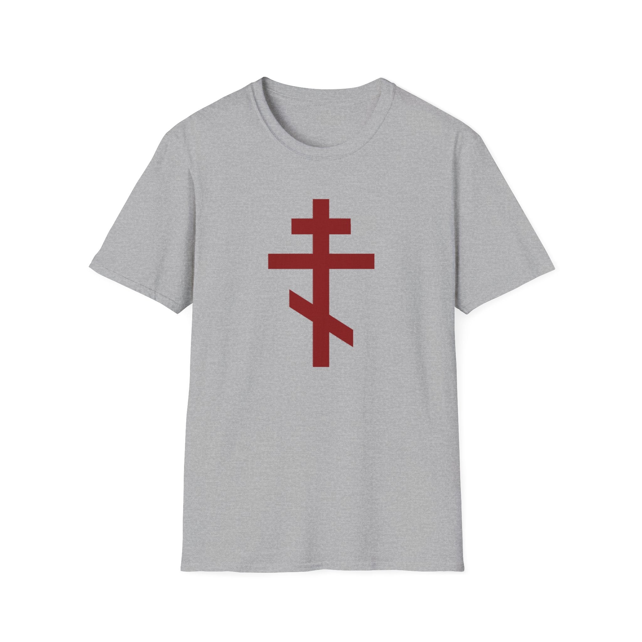 Crucifix Red Unisex Cotton Softstyle T-Shirt