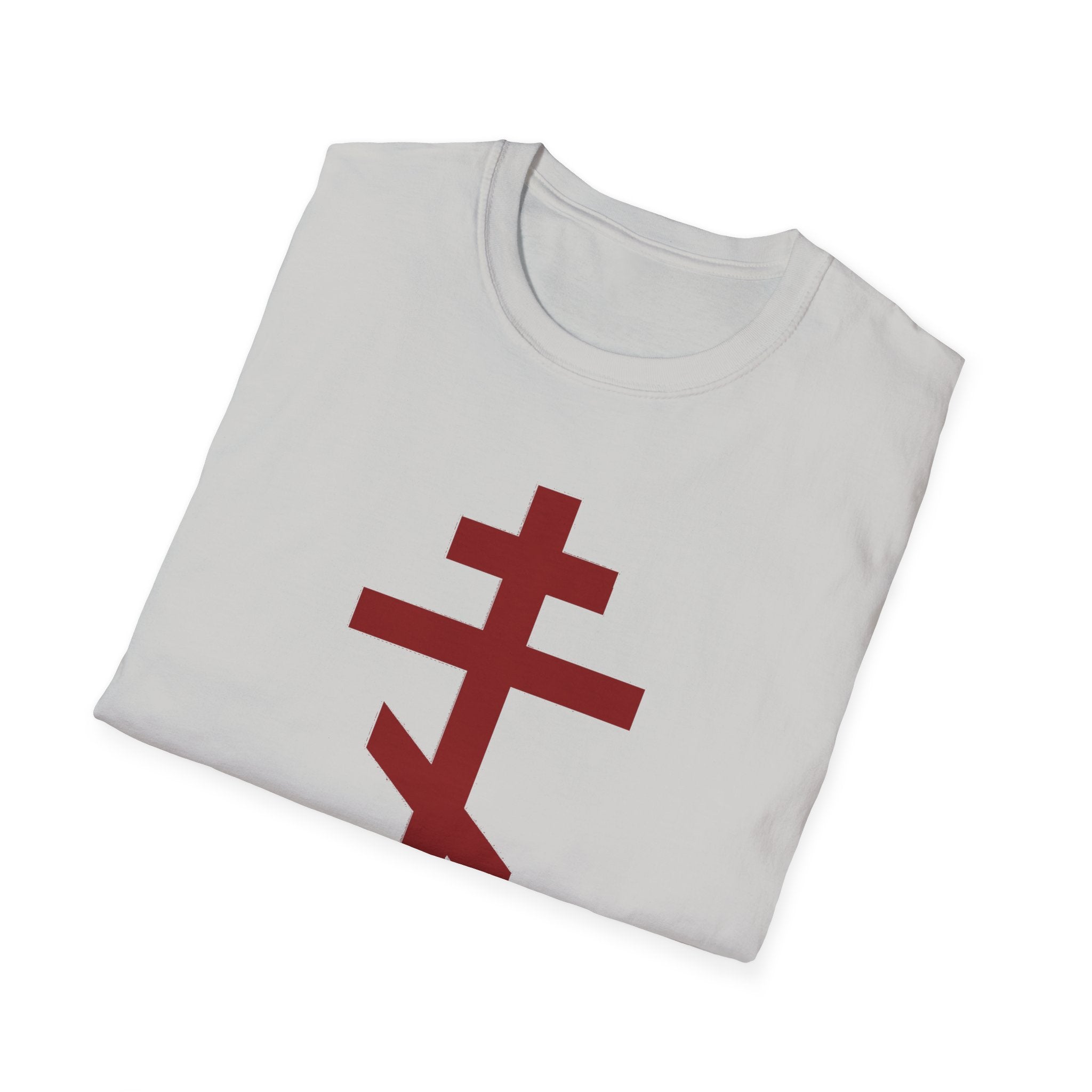 Crucifix Red Unisex Cotton Softstyle T-Shirt