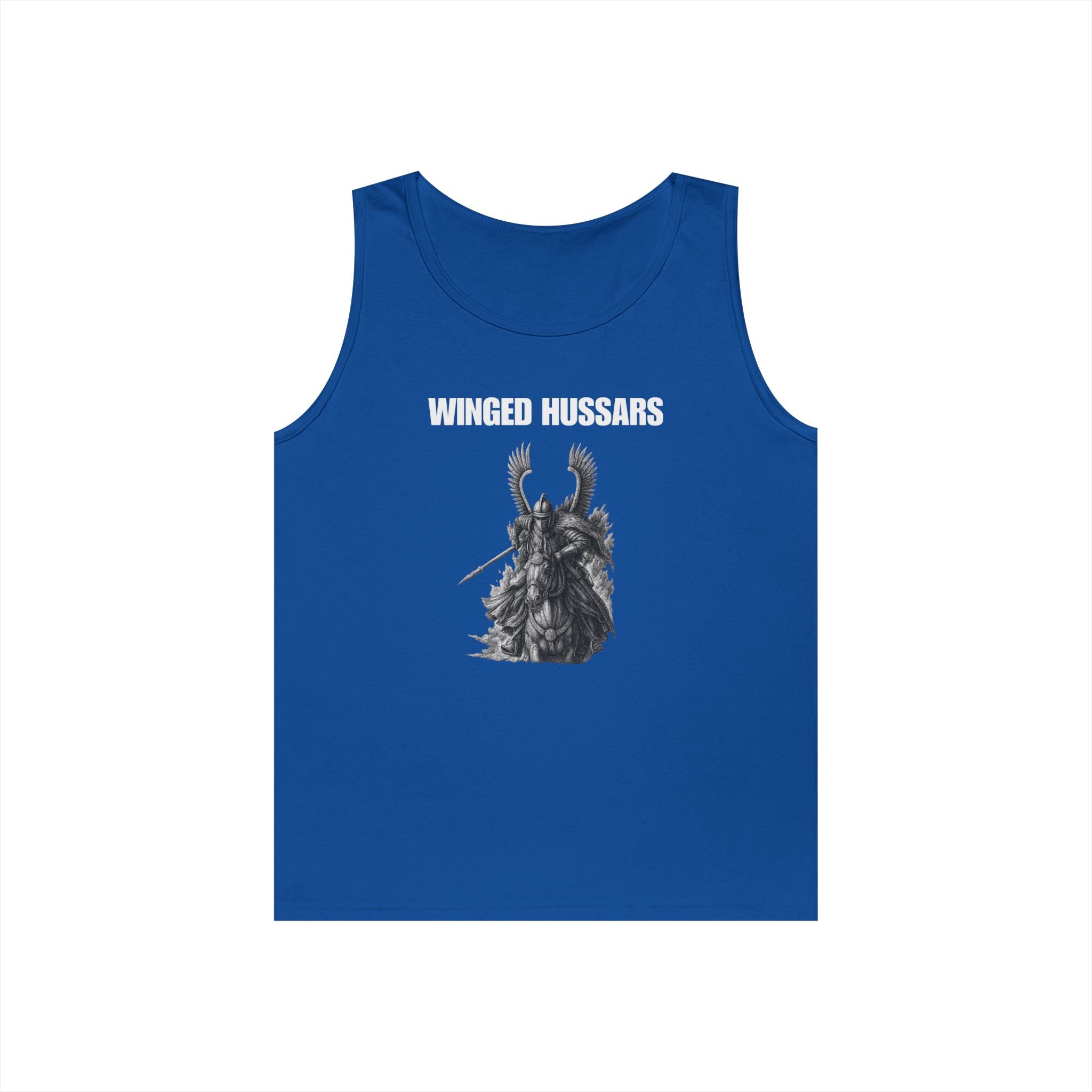 Winged Hussar White Design Heavy Cotton Tank Top