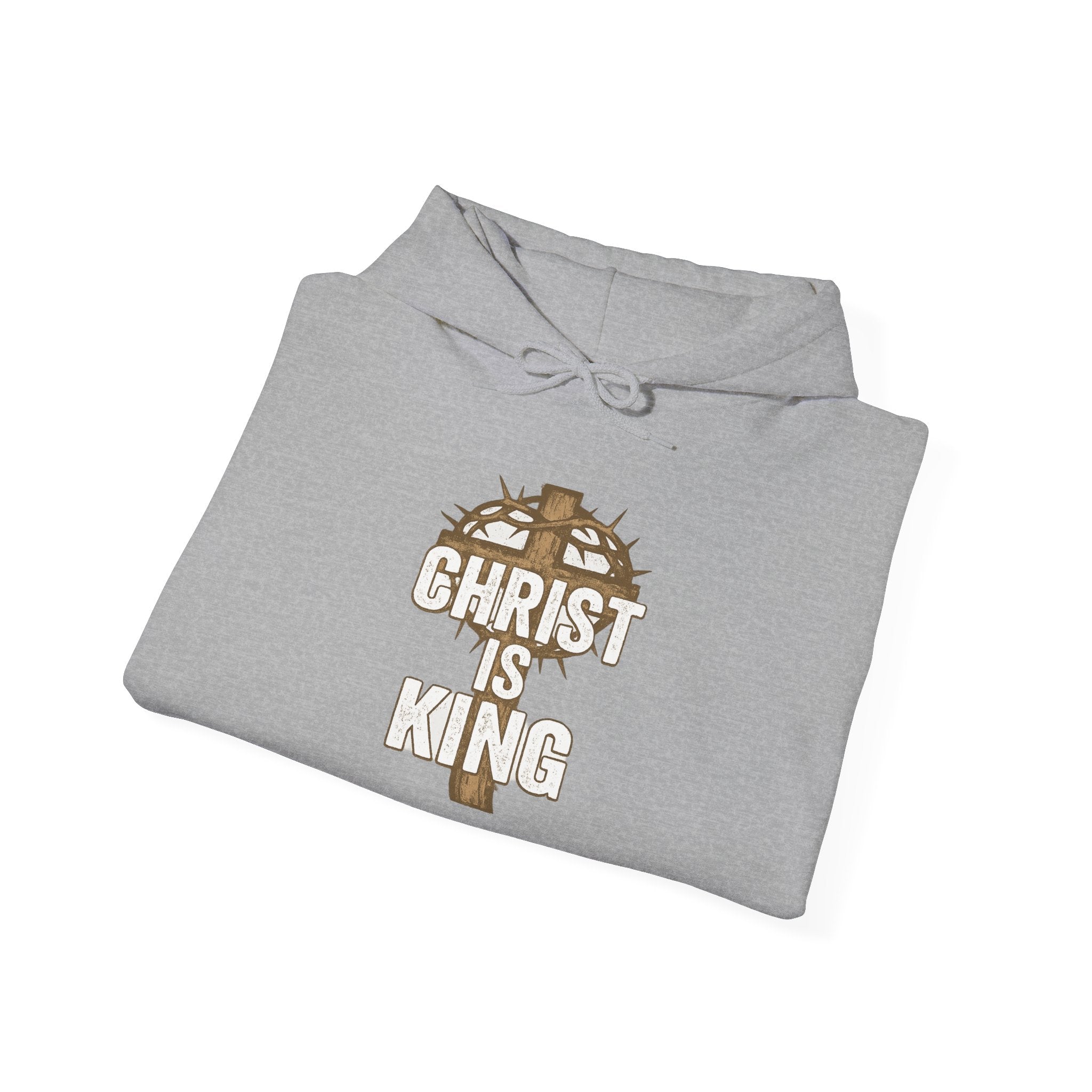 Christ is King Hooded Crucifix Sweatshirt