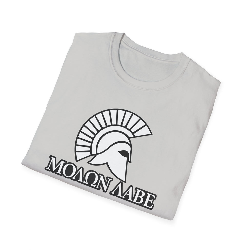 Molon Labe "Come and Take It!" in Greek White Design Softstyle Cotton T-Shirt Softstyle Cotton T-Shirt