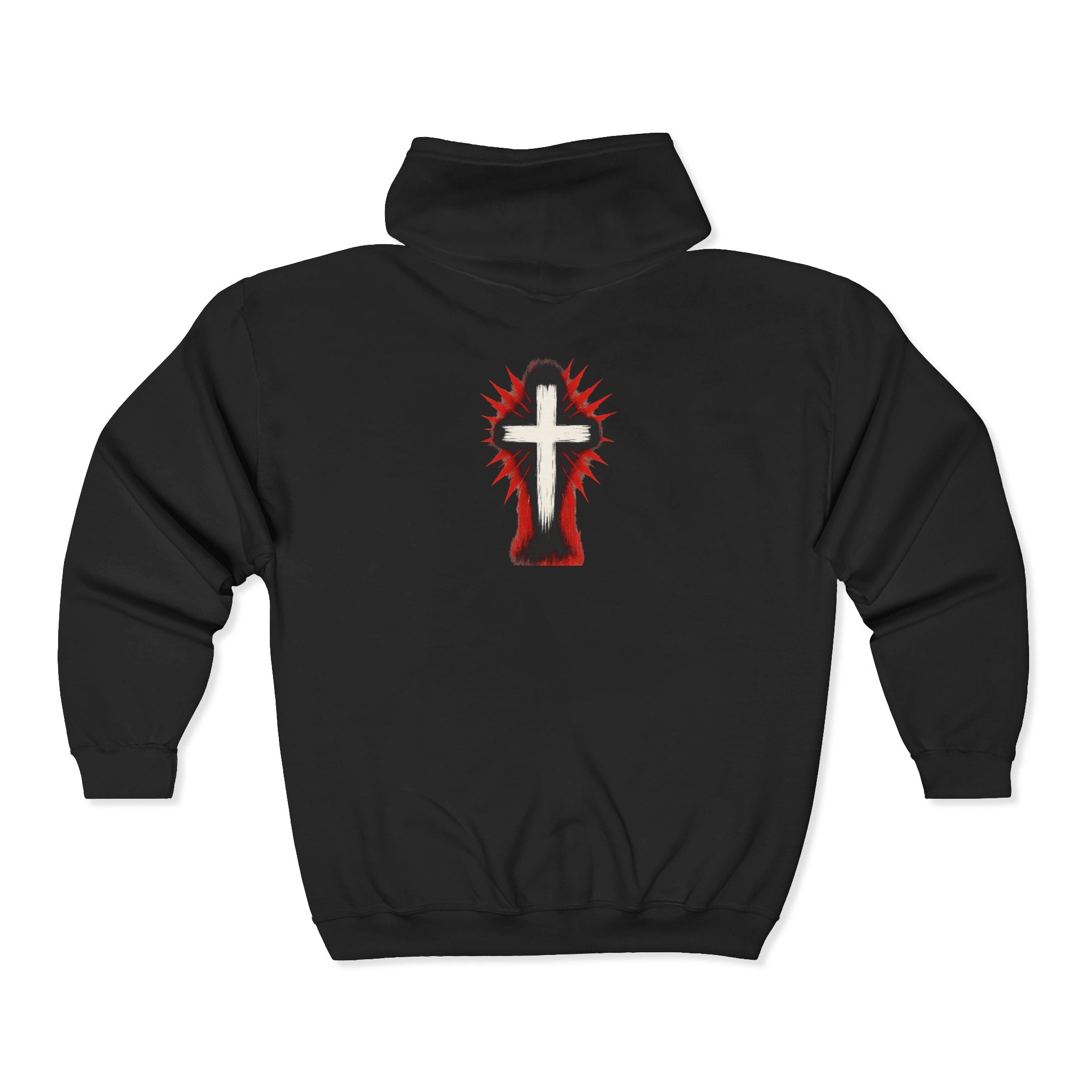 Front and Back Christ is King Zip-Up Hoodie, Christ is King Design Sweatshirt