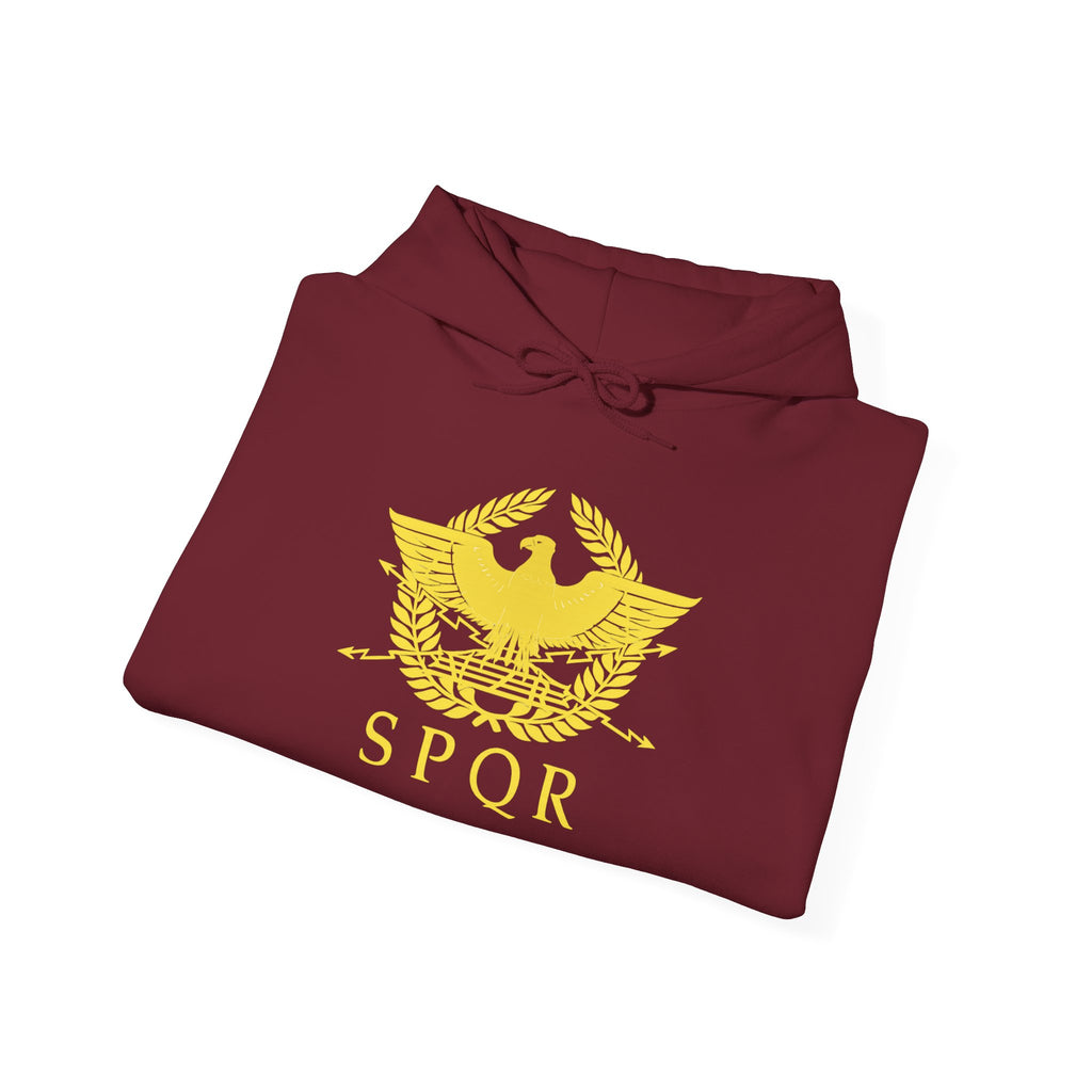 Roman SPQR Eagle Graphic Pull Over Hoodie Sweatshirt