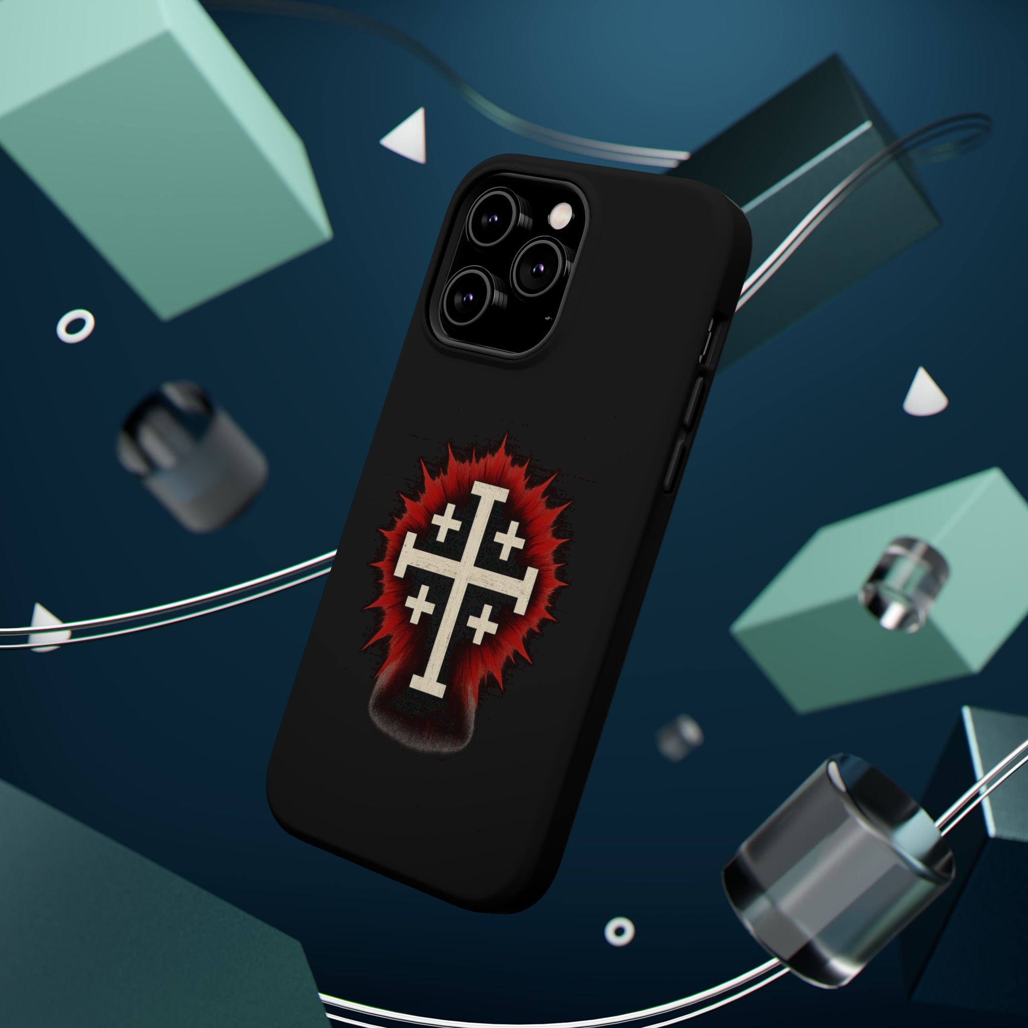 Cross Graphic Impact-Resistant Magnetic Phone Case