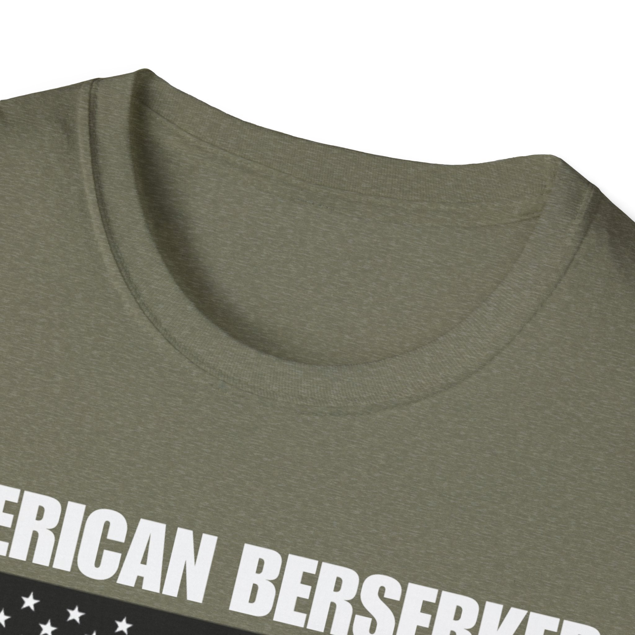 Bold American Berserker Black and White Softstyle T-Shirt