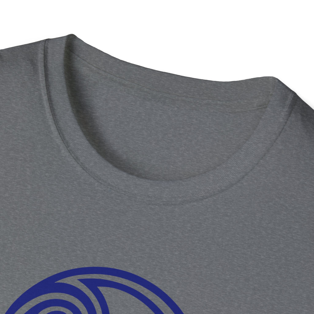 Celtic Spiral Triskele Trinity Symbol Blue Softstyle T-Shirt