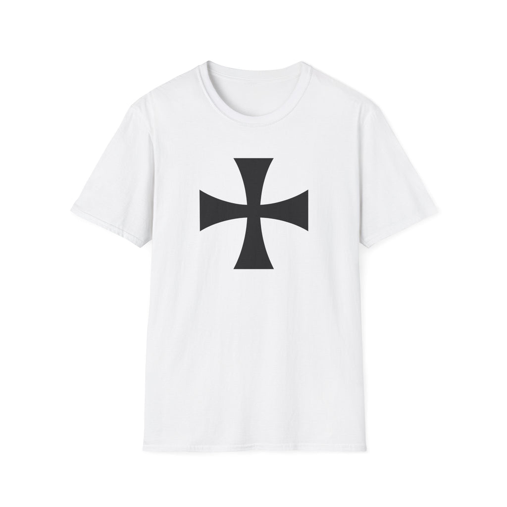 Teutonic Cross Black Design Softstyle Cotton T-Shirt
