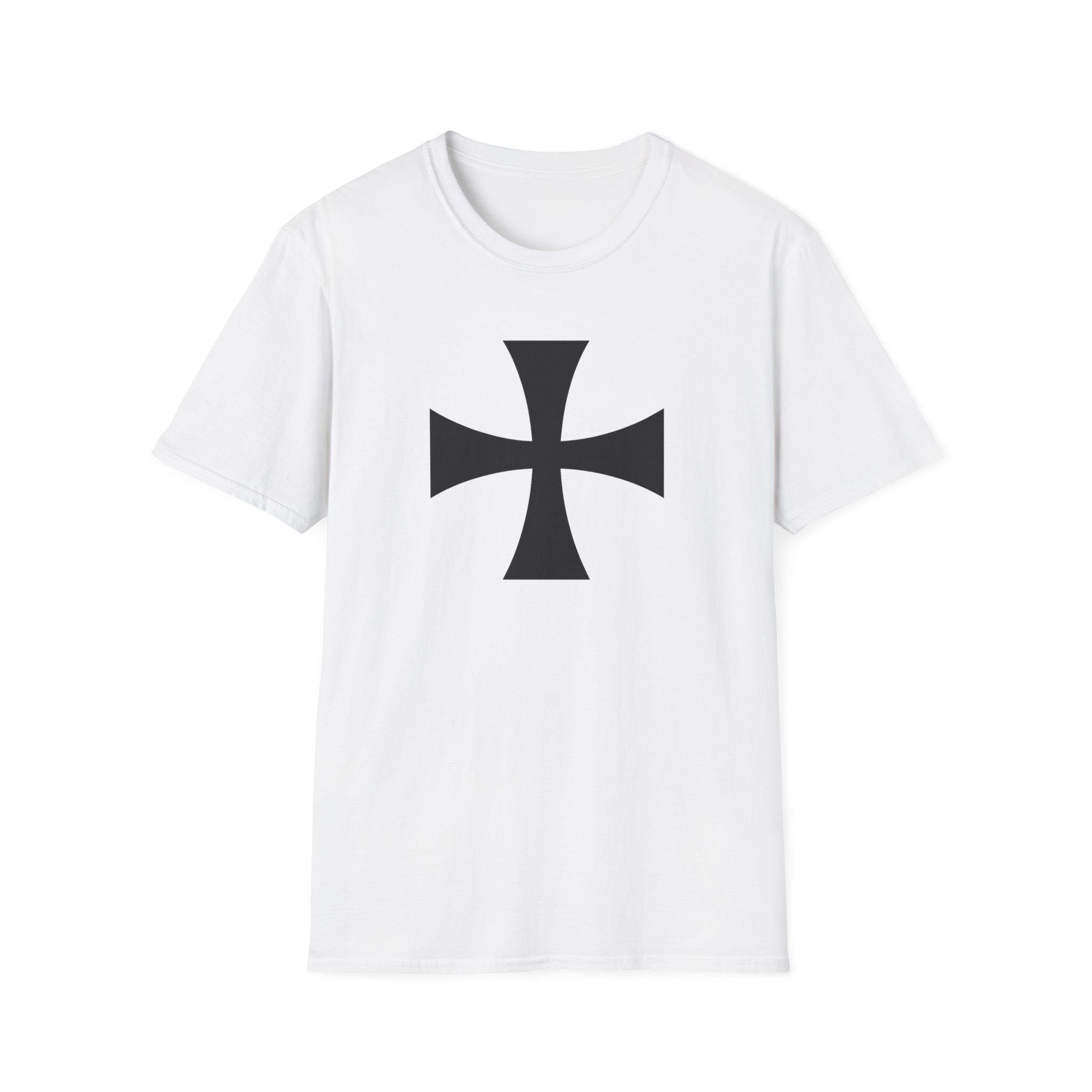 Teutonic Cross Black Design Softstyle Cotton T-Shirt