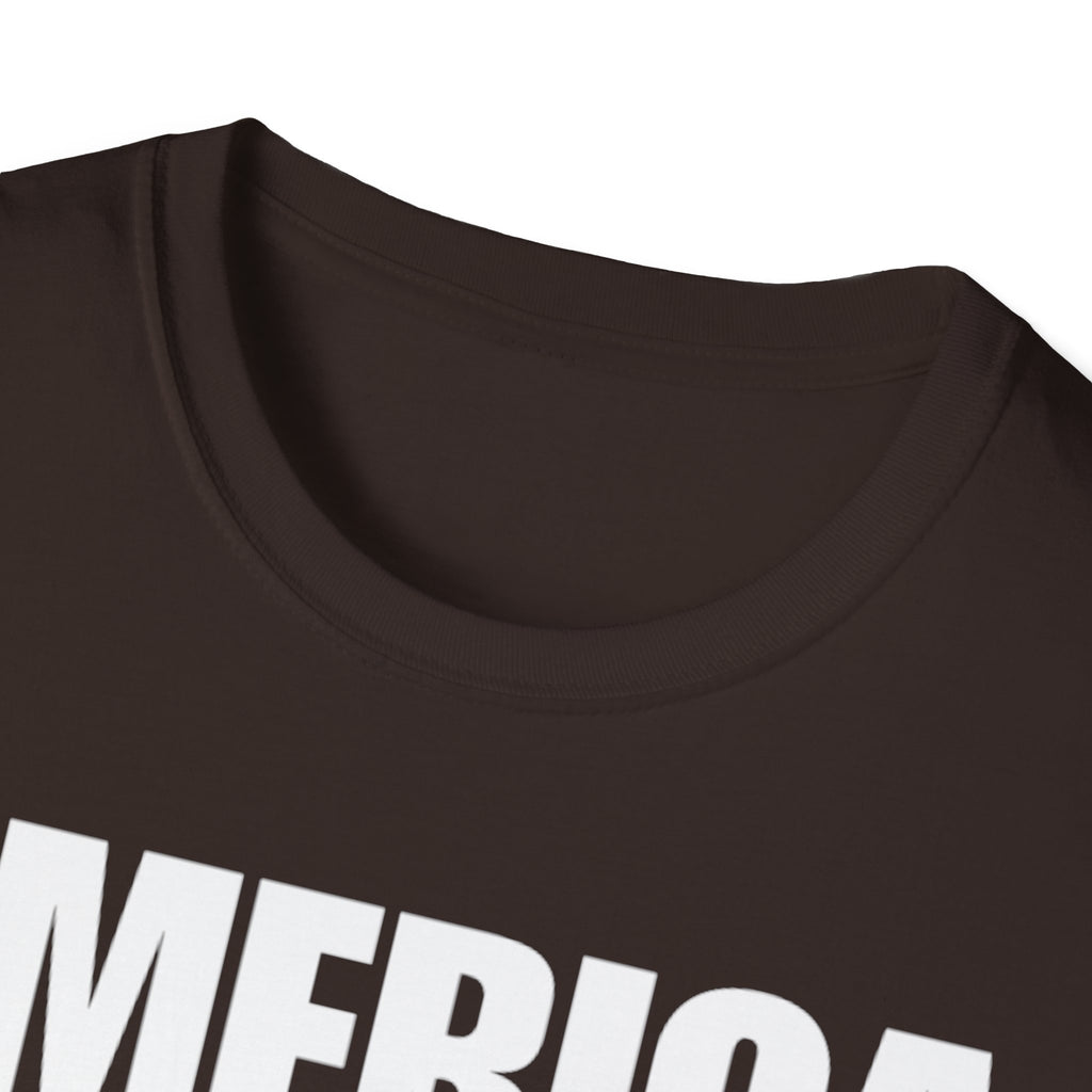 America First (Text Only) Unisex Softstyle T-Shirt