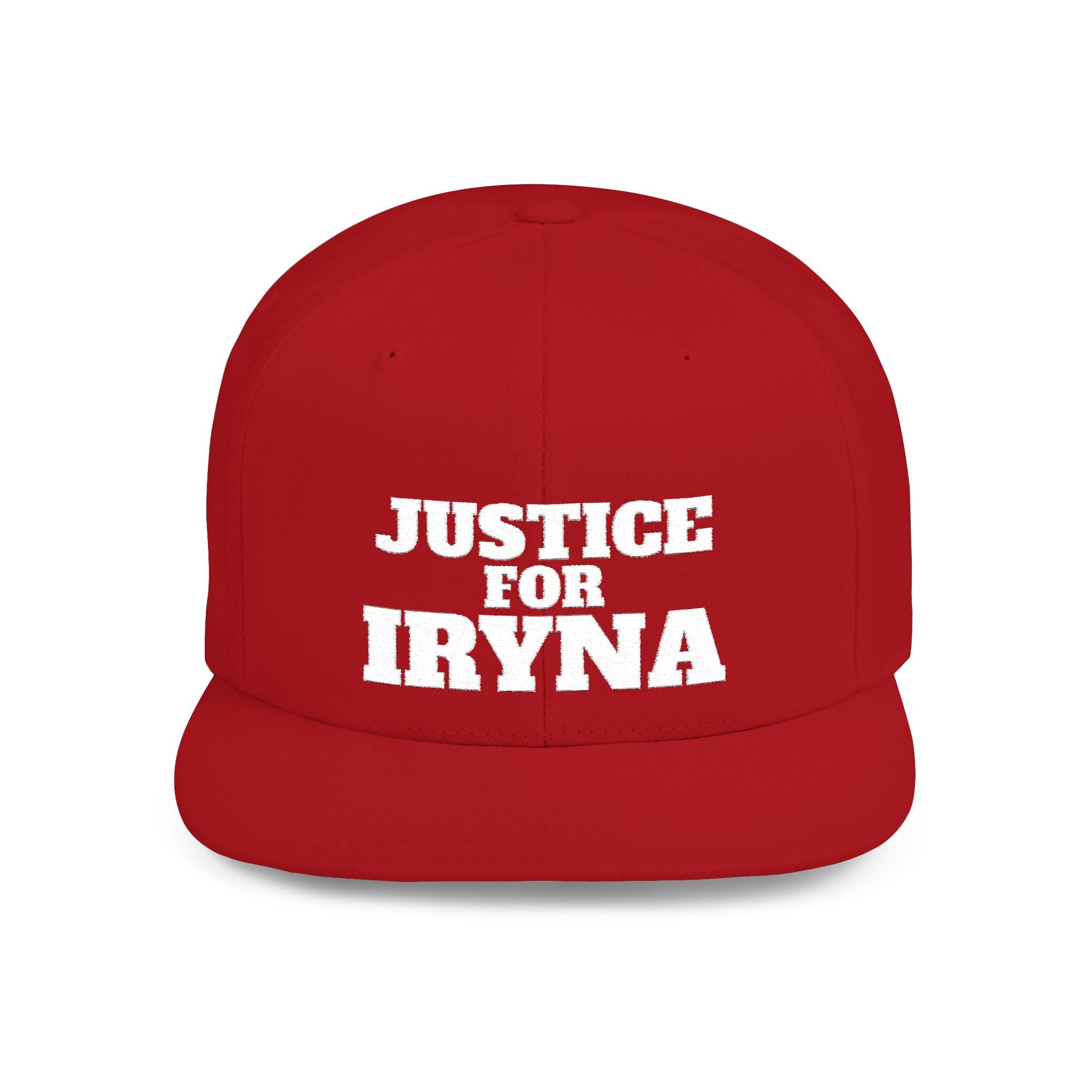Justice for Iryna Flat Bill Snapback Hat, Statement Cap,