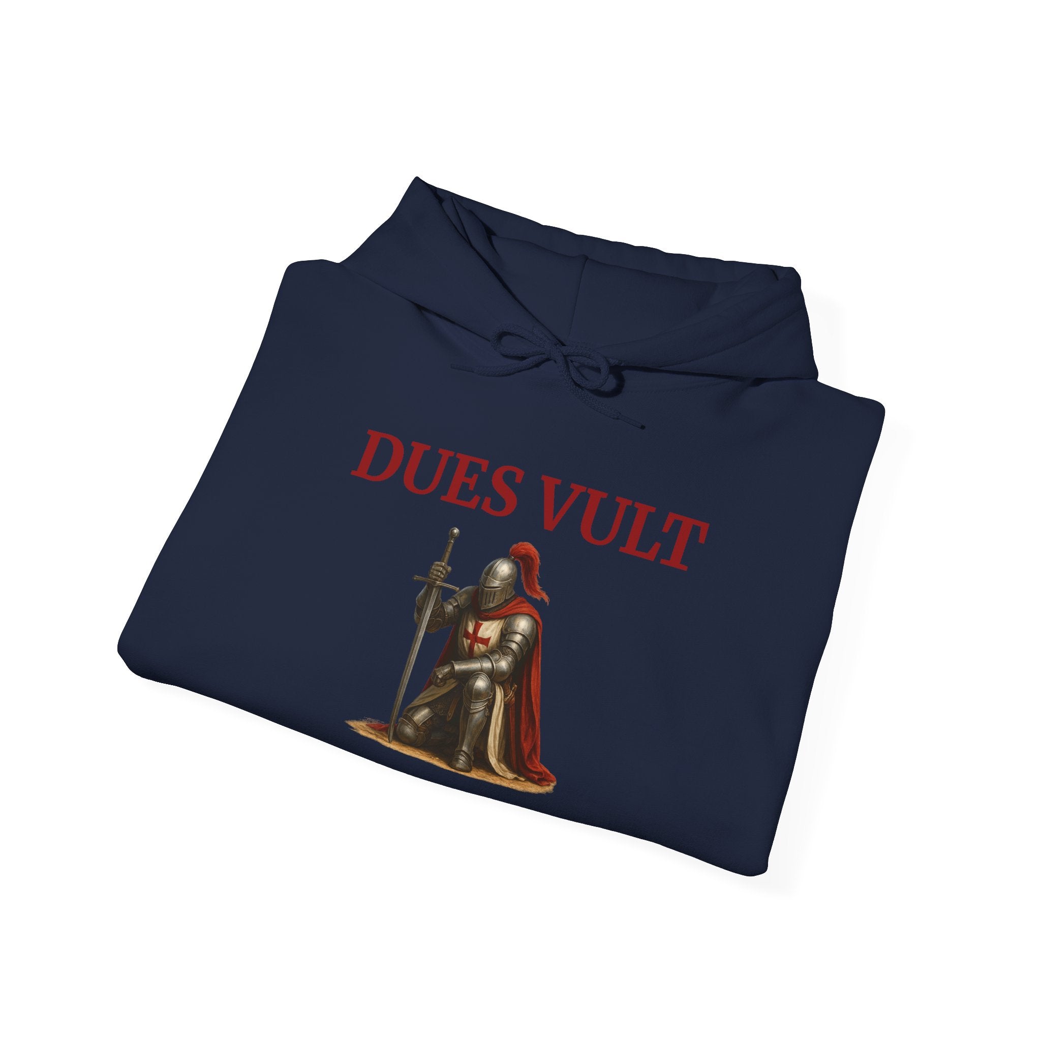 Medieval Knight Crusader Dues Vult Hoodie